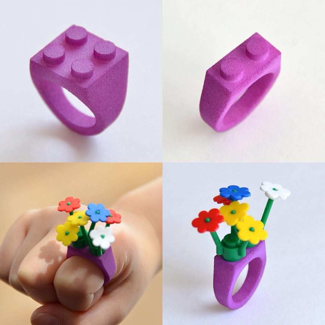 Id Arts On Instagram Legoブロックでデコれる3dプリントリング Id Arts 3dprinting 3dprinter Sls Lego Shapeways Ring 3d Printing Toys 3d Printing Diy 3d Printer Designs
