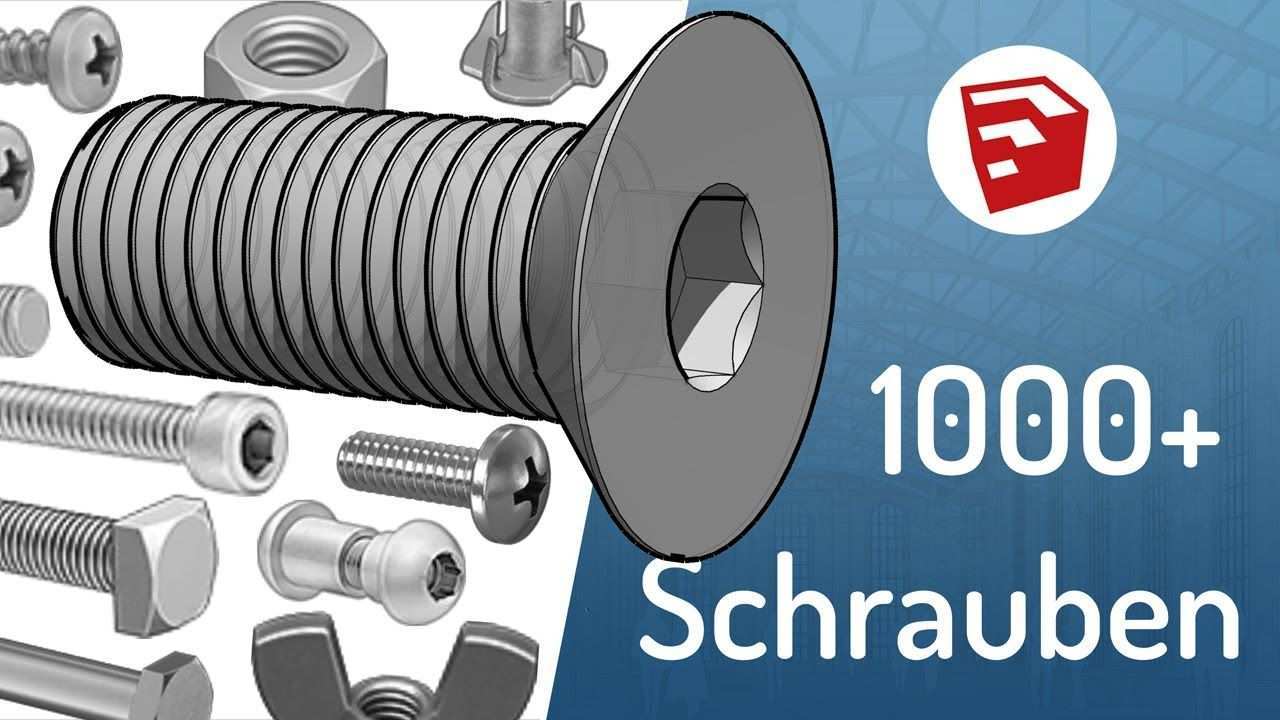 Sketchup 1000 Schrauben Kostenlos Fur 3d Druck Tutorial 3d Drucker Vorlagen 3d Druck 3d Drucker Bausatz