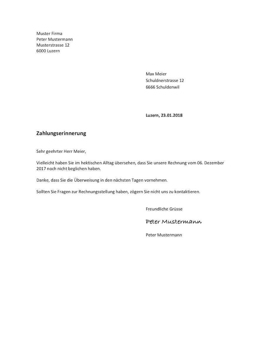 Mahnung Vorlage Schweiz Im Word Format Absage Bewerbung Entschuldigung Schule Bewerbung Muster