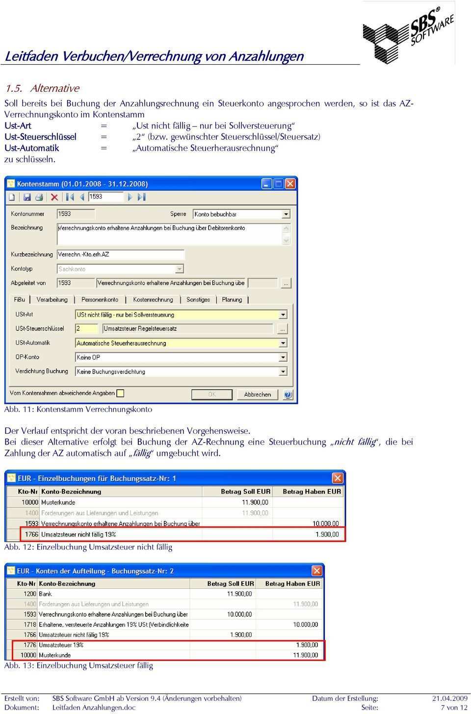 Leitfaden Verbuchen Verrechnung Von Anzahlungen Pdf Free Download