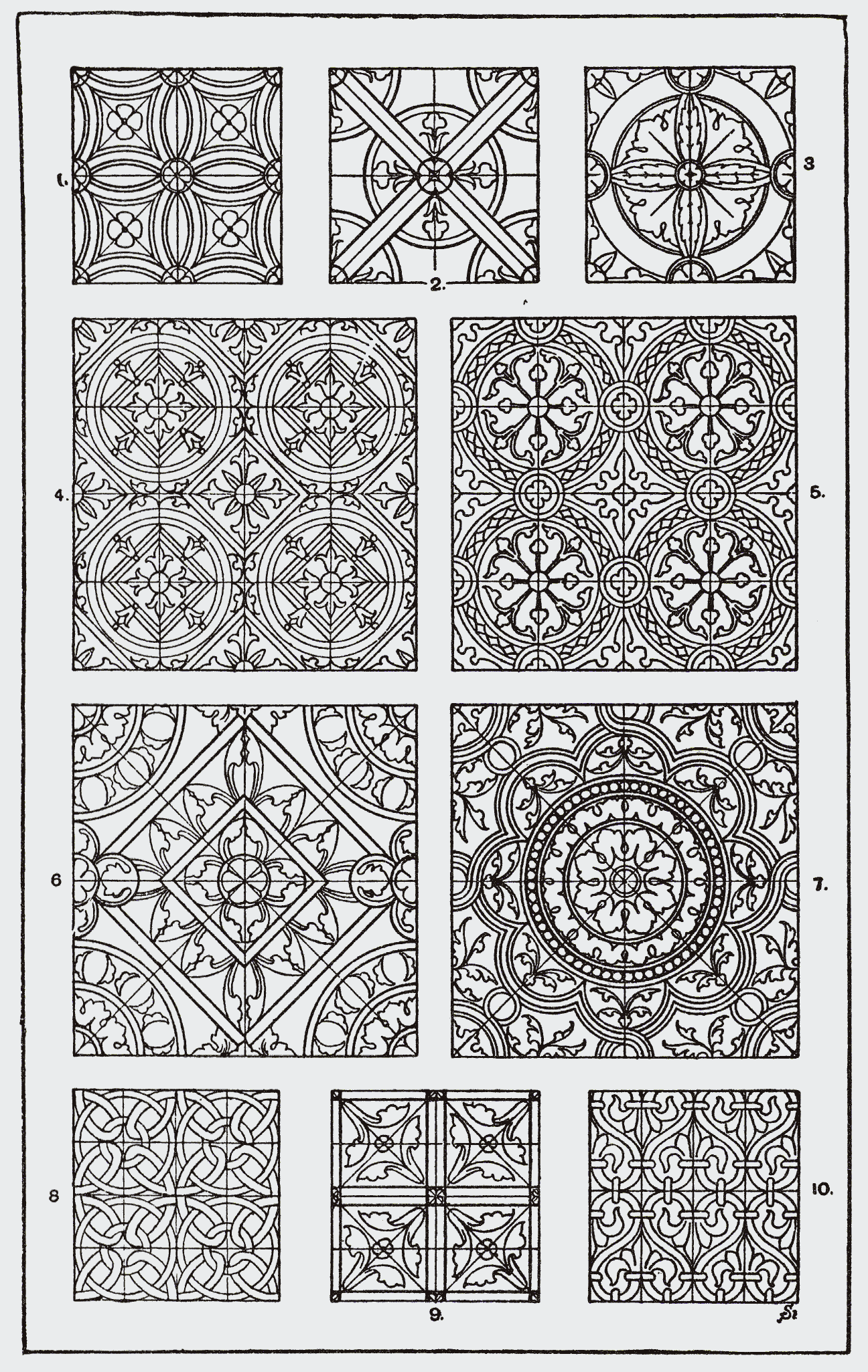 Orna175 Glasmalereimuster Muster Malerei Ornamente Muster