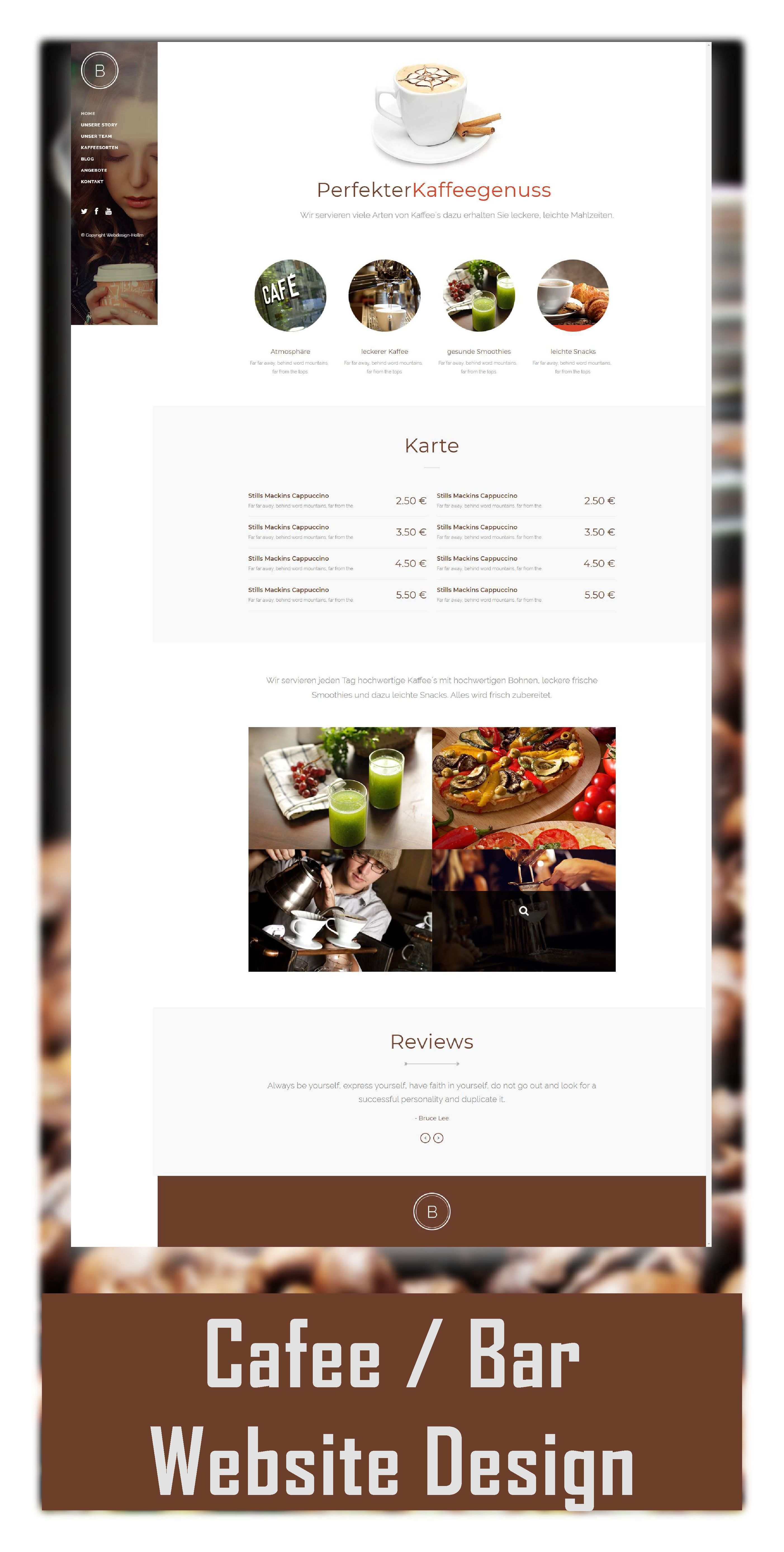 Cafe Bar Website Webdesign Homepage Webseite Responsive Bar Website Web Design Cafe Bar
