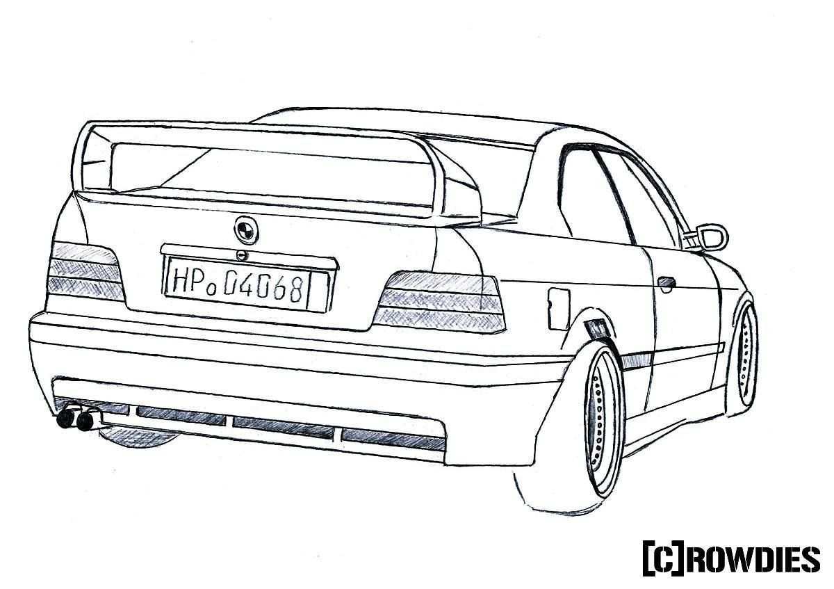Drawing Zeichnung Car Drawings Cars Coloring Pages Cool Car Drawings