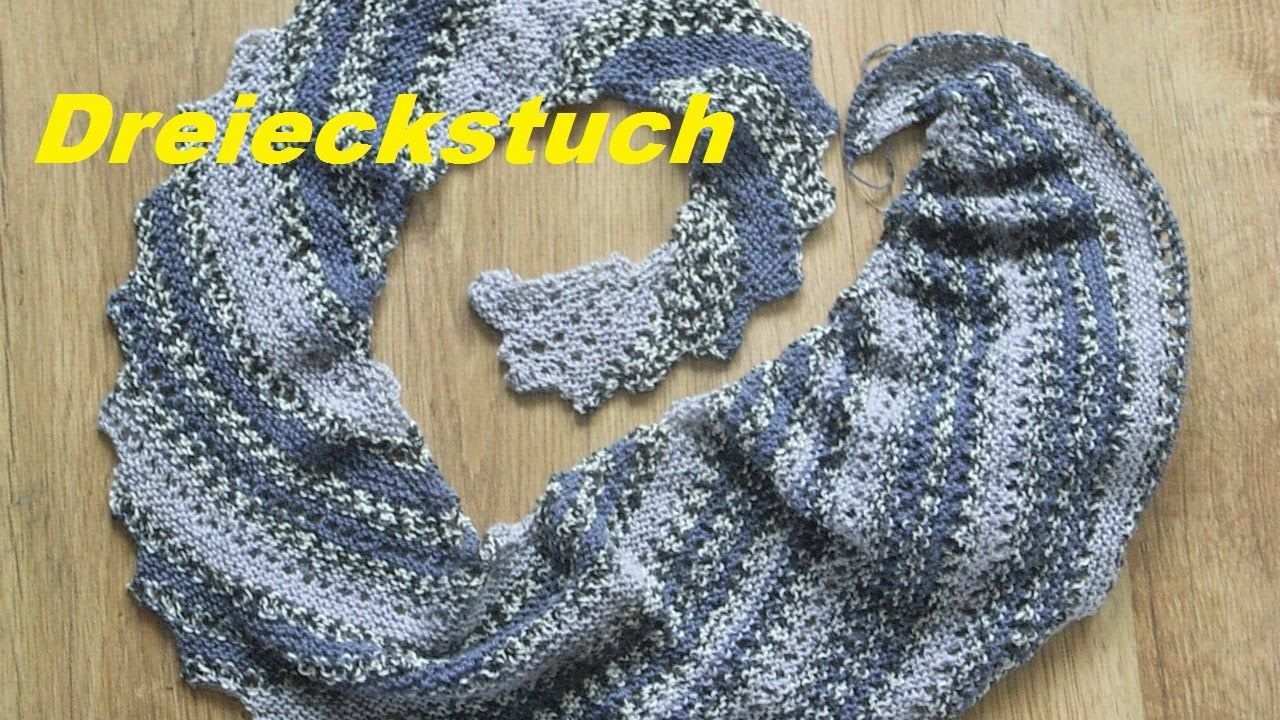 Drachenschwanz Mit Lochmuster Baktus Halstuch Dreieckstuch Stricken Youtube Knitted Headband Lace Pattern Cable Headband