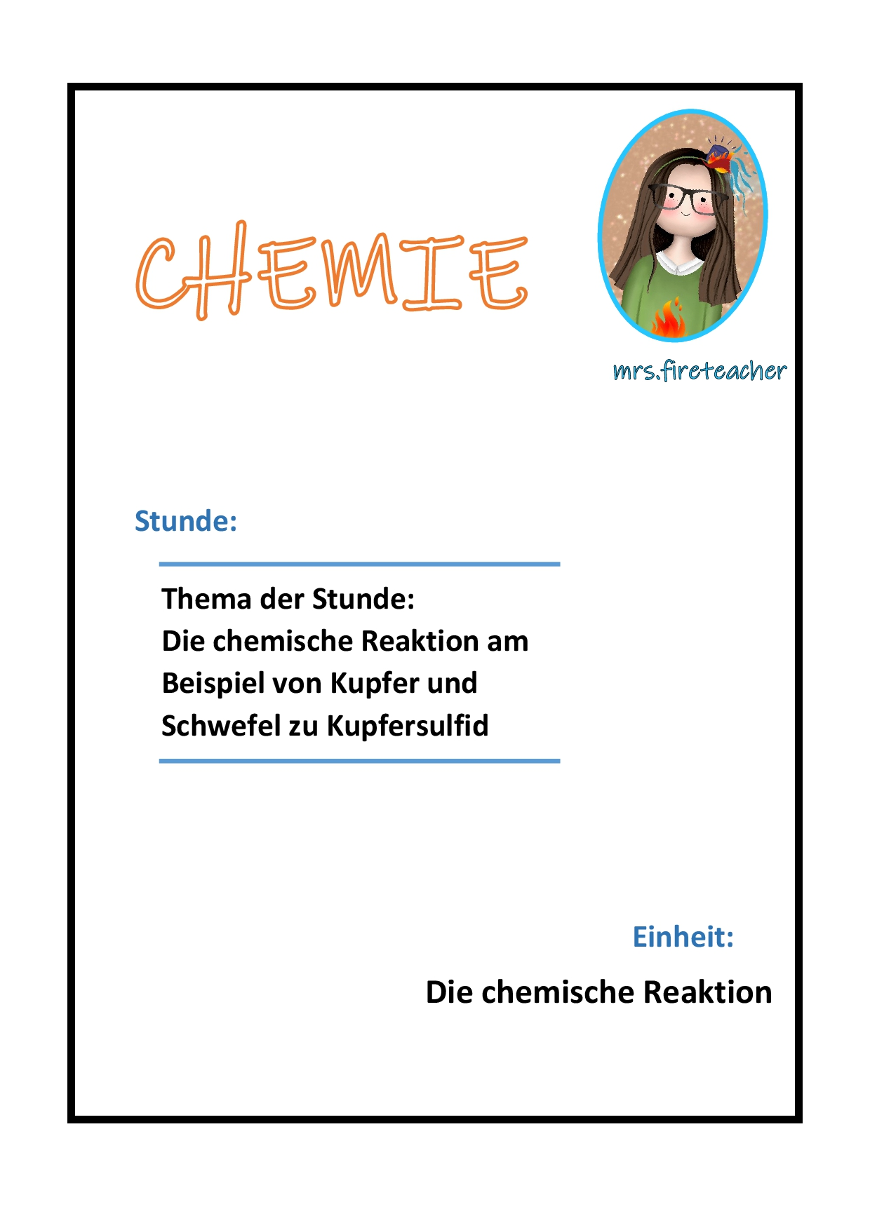 Versuch Kupfer Und Schwefel Stundenentwurf Die Chemische Reaktion Unterrichtsmaterial Im Fach Chemie Chemische Reaktion Chemie Chemisch