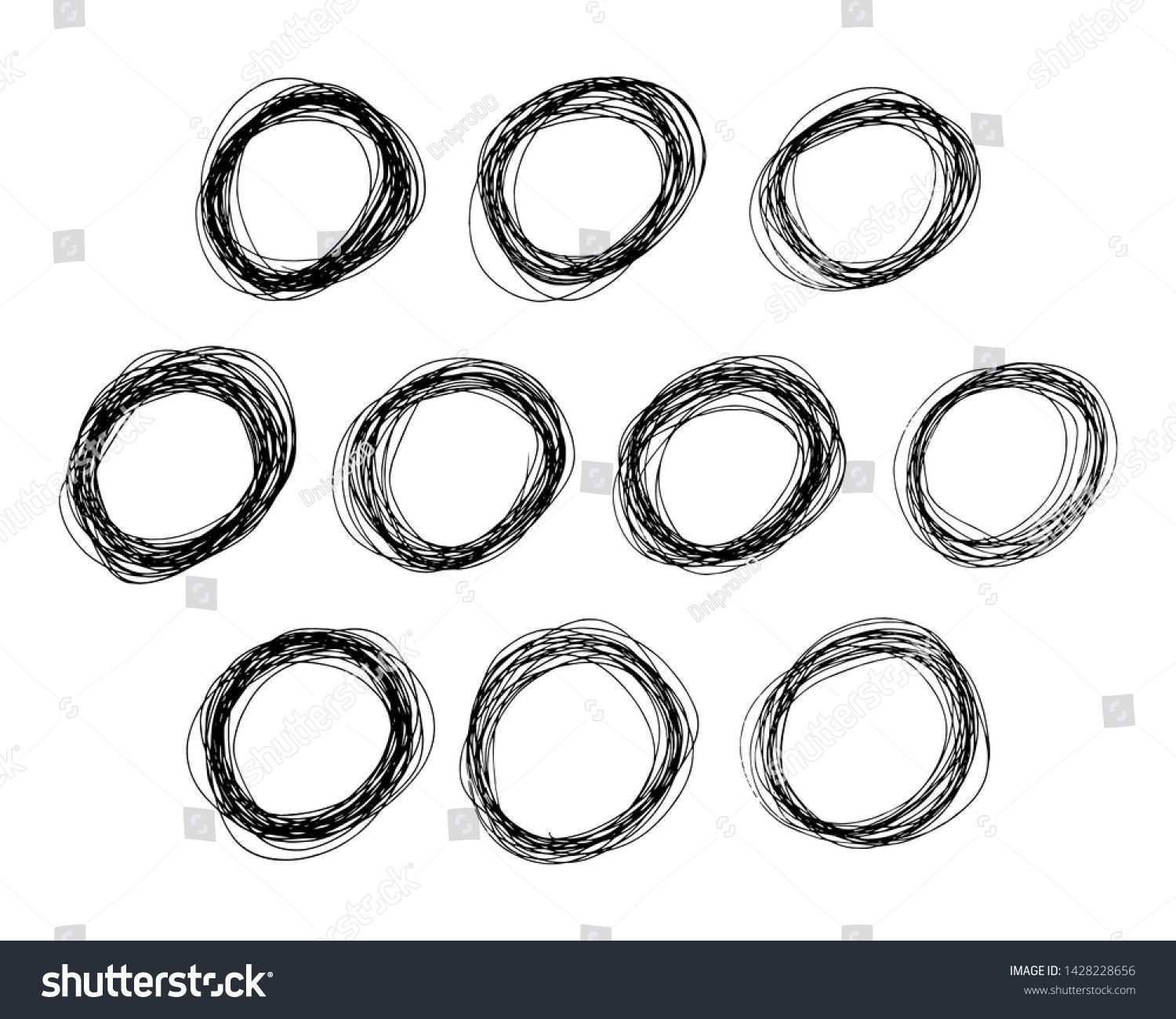 Set Of Ten Sketch Hand Drawn Ellipse Shapes Abstract Pencil Scribble Drawing Vector Illustration Ad Spo In 2020 How To Draw Hands Scribble Drawing Ellipse Shape