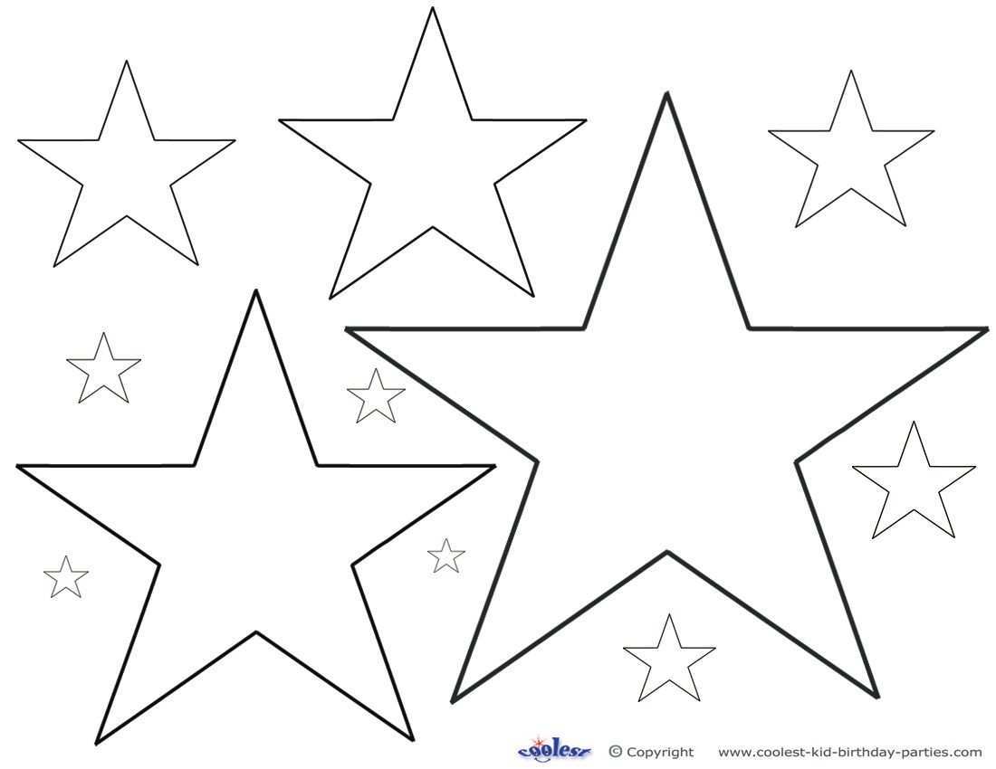 Printable Color Star Decoration Star Coloring Pages Star Stencil Star Decorations