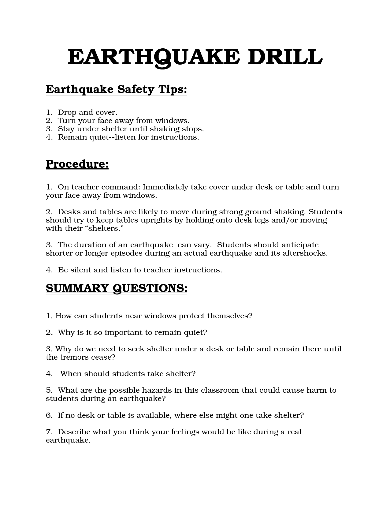Earthquake Drill Education Quotes For Teachers Education Education Motivation