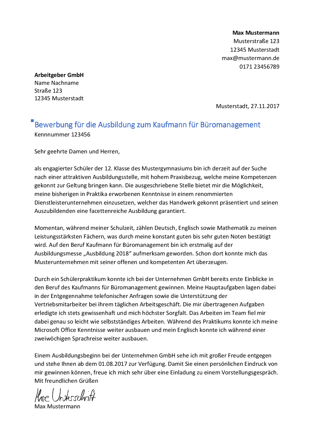 Kaufmann Kauffrau Fur Buromanagement Bewerbung Net Vorlage Lebenslaufvorlageword Lebenslaufvorlage Muster In 2020 Resume