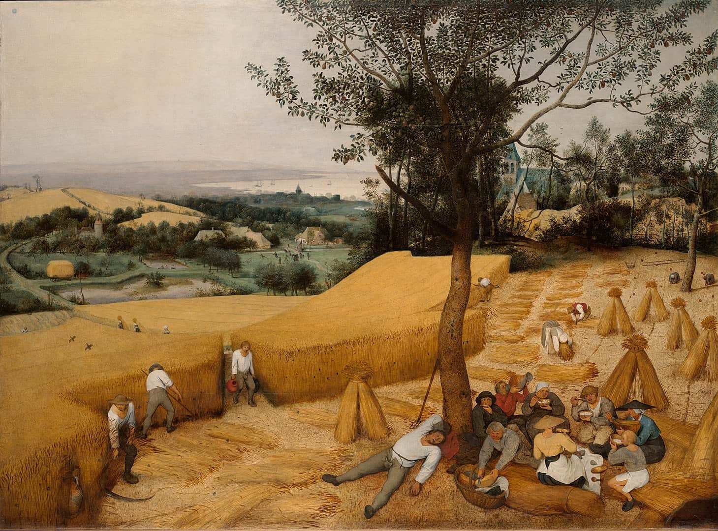 Die Kornernte Bildbeschreibung Und Hintergrunde Zu Bruegels Gemalde