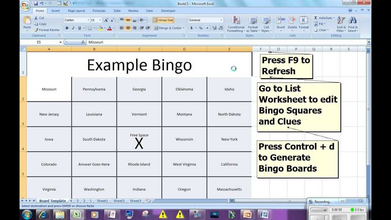 Bingo Card Generator Microsoft Excel Free Download Throughout Blank Bingo Card Template Microsoft Word Bingo Card Generator Bingo Card Template Bingo Cards