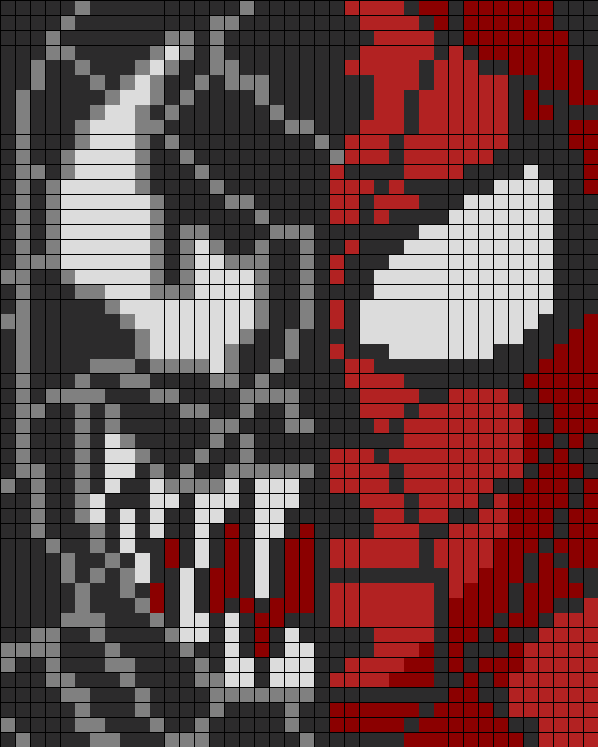 Spiderman N Venom Perler Kandi Pattern Pixel Art Grid Pixel Art Pixel Crochet