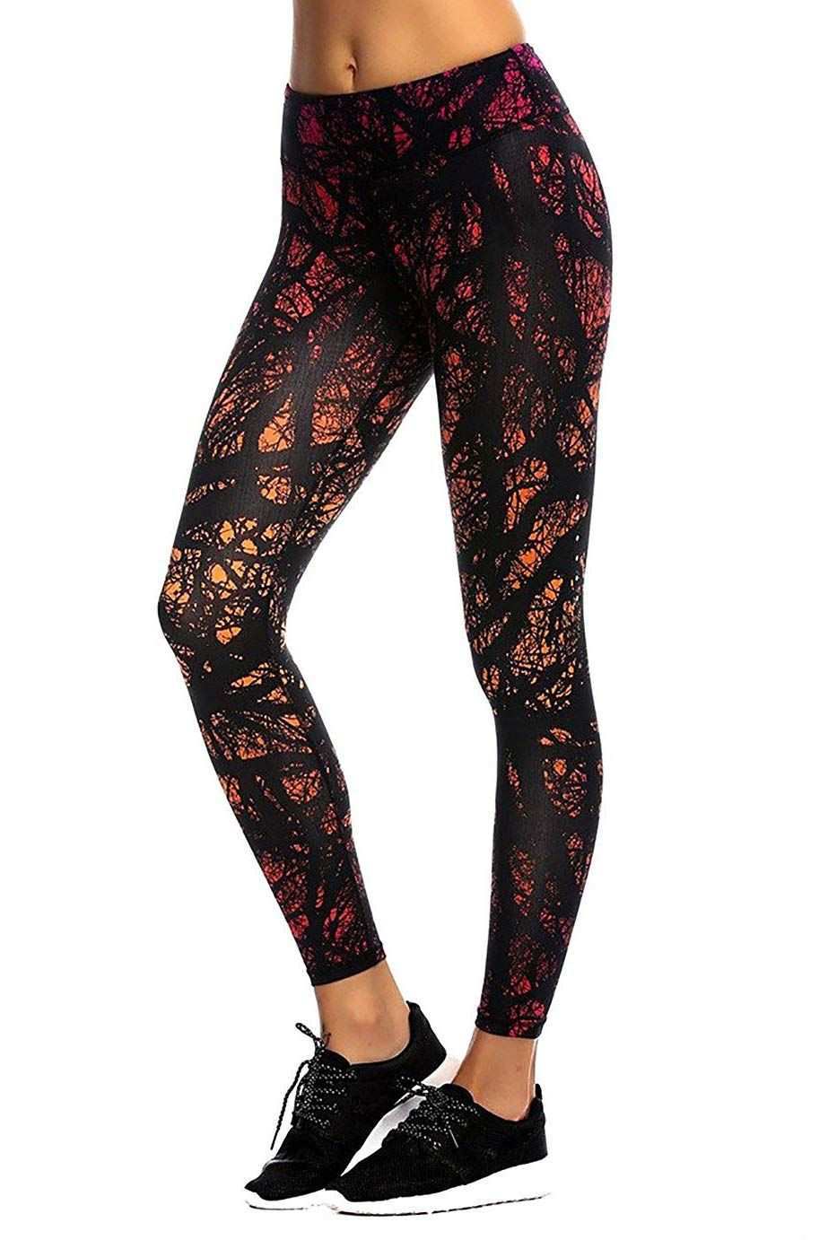 Schwarze Leggings Mit Muster Fur S Gym Oder Ein Casual Outfit Outfit Bedruckte Leggings Legging