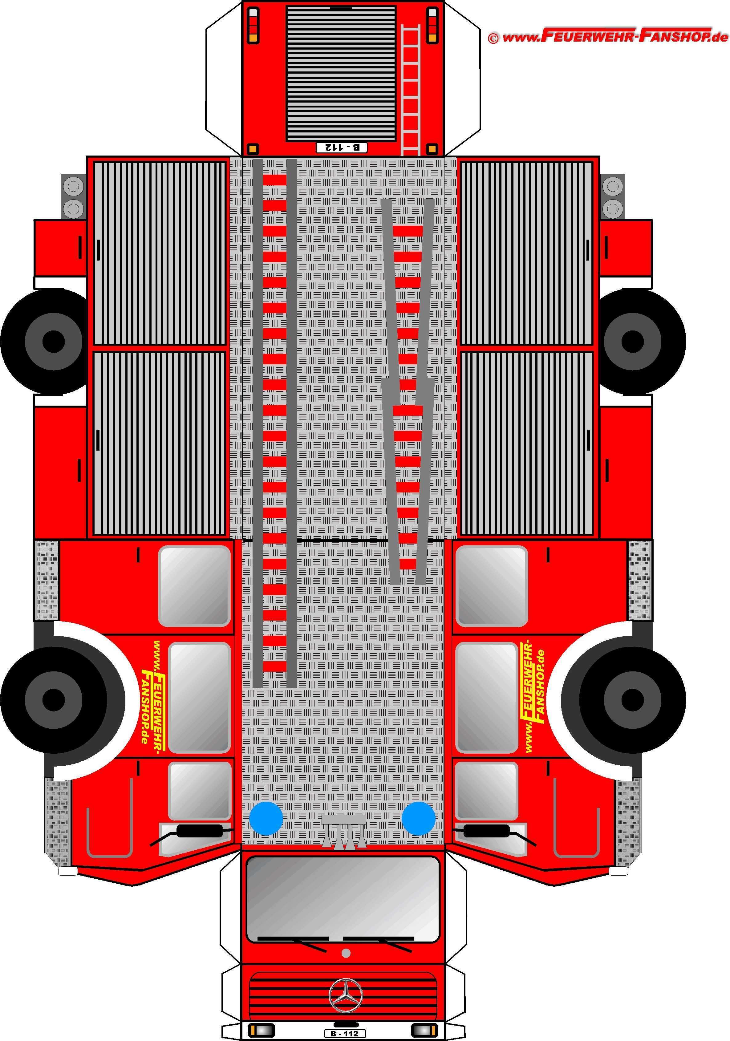 Feuerwehrauto Basteln Camion De Bomberos Coche De Bomberos Coche De Carton