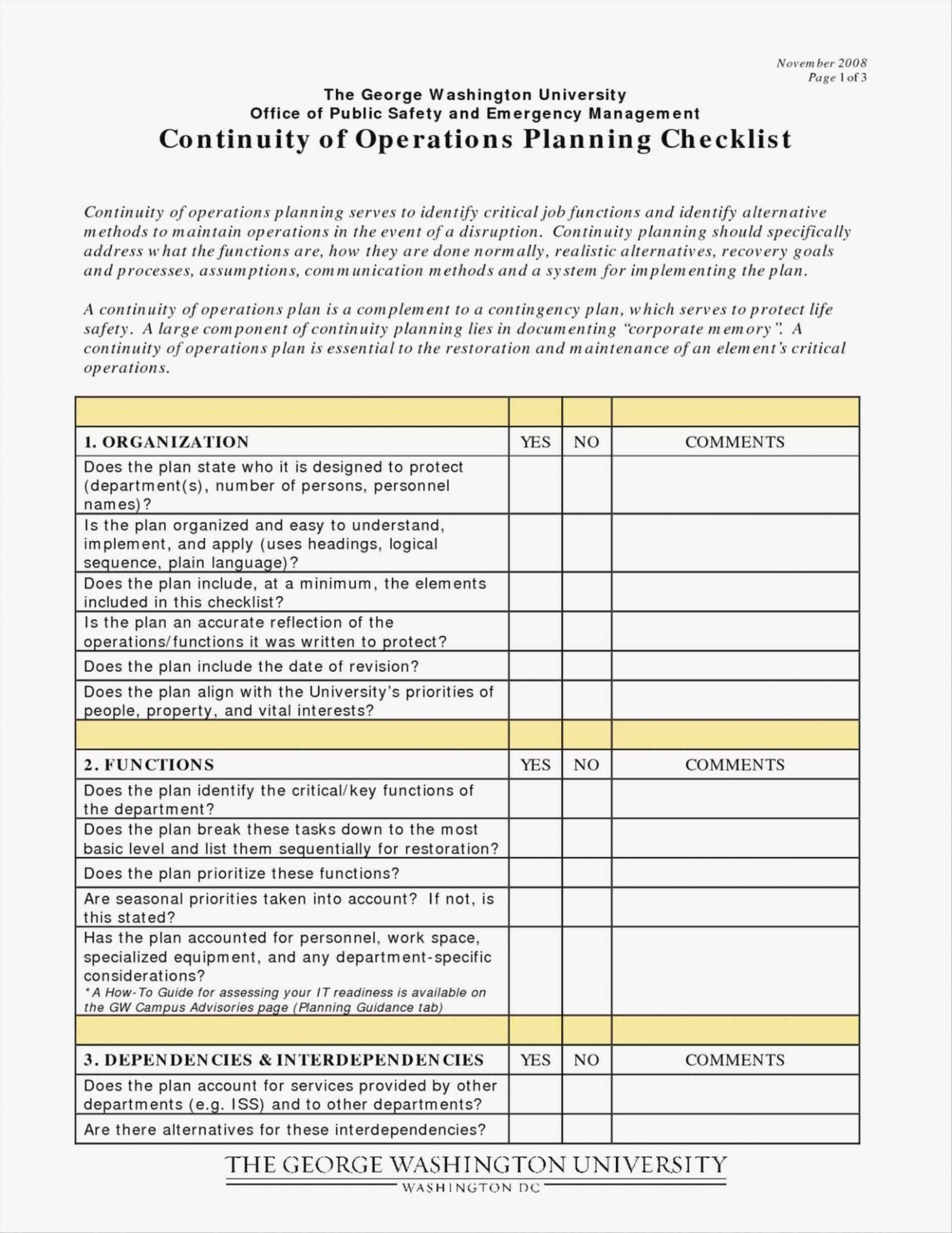 Get Our Image Of Warehouse Safety Inspection Checklist Template Business Continuity Planning Business Continuity Business Contingency Plan