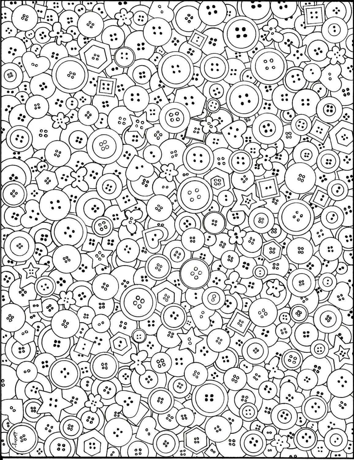 Buttons Coloring Page Geometric Coloring Pages Coloring Pages Abstract Coloring Pages