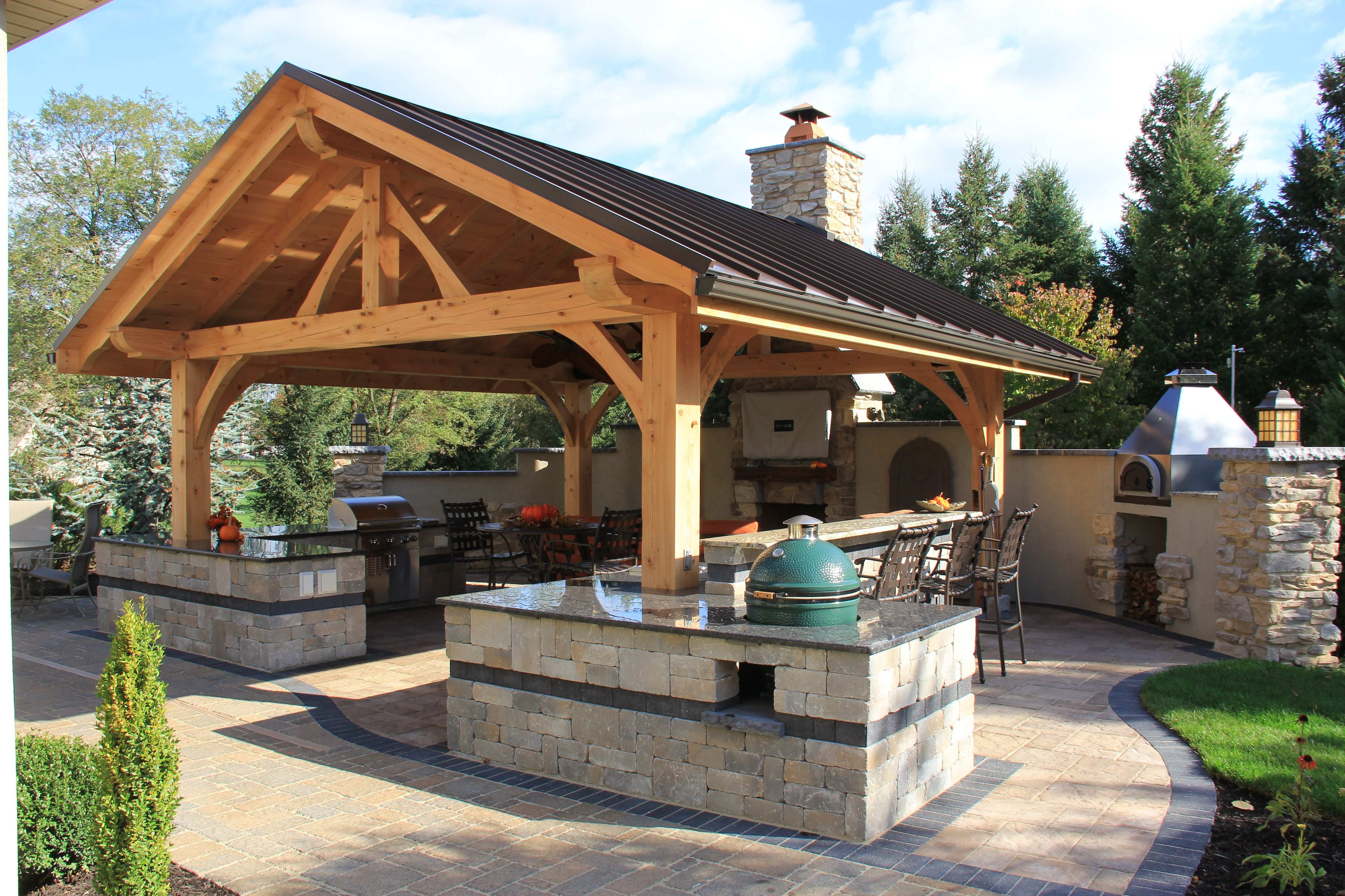 Hummel S Landscape Backyard Pavilion Outdoor Kitchen Design Outdoor Kitchen Decor