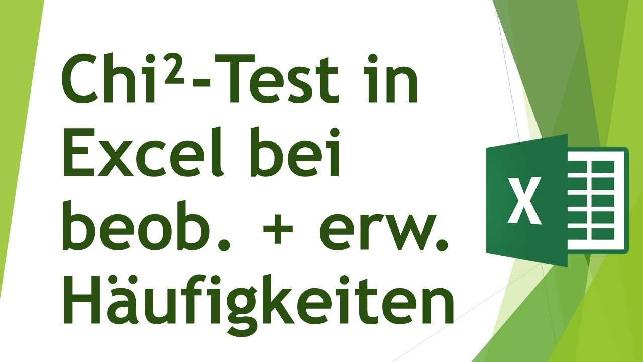 Chi Quadrat Test In Excel Durchfuhren Analysieren Von Daten In Excel 20 Youtube