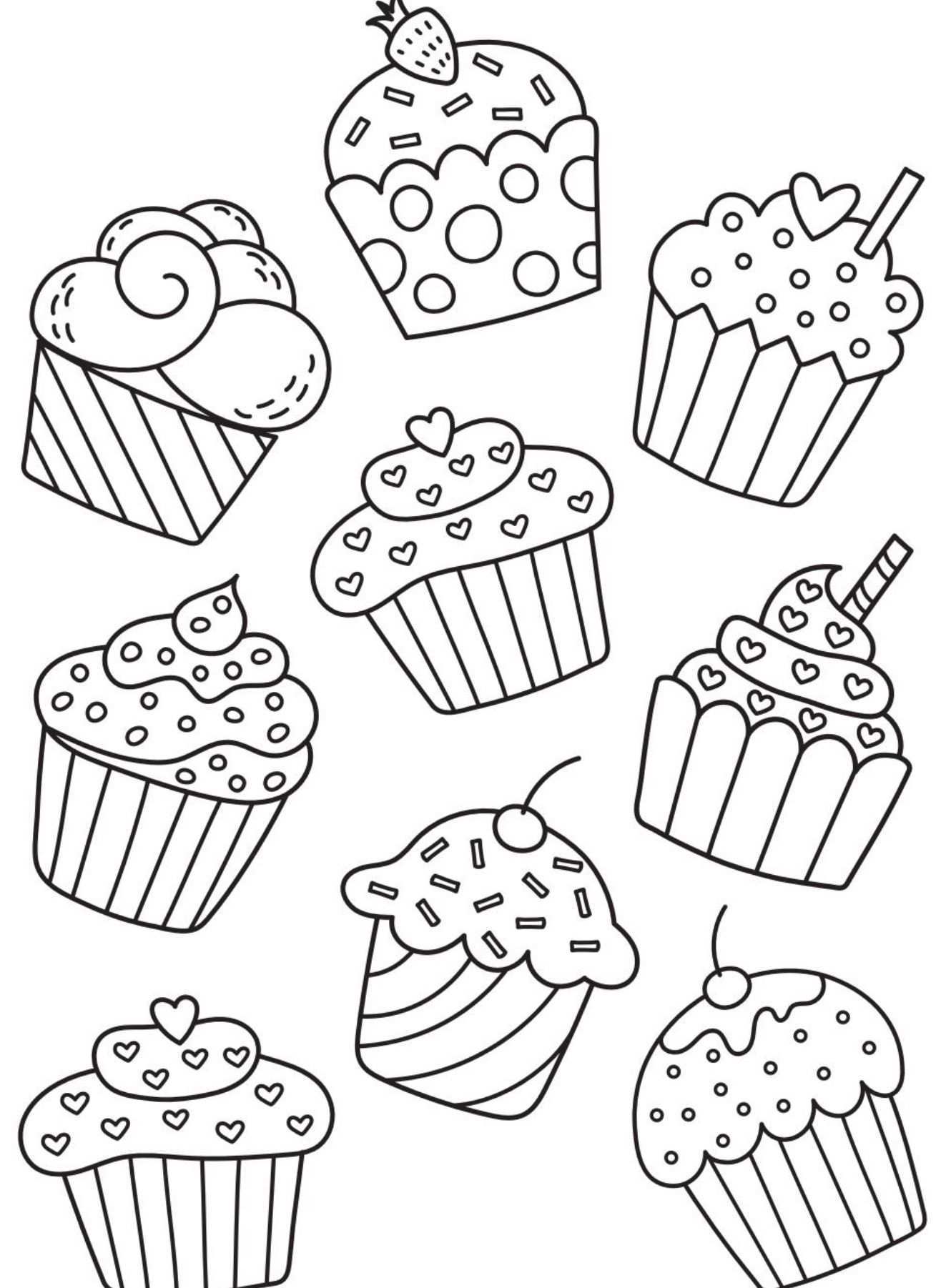 Birthday Chart Cupcake Coloring Pages Coloring Pages Coloring Books
