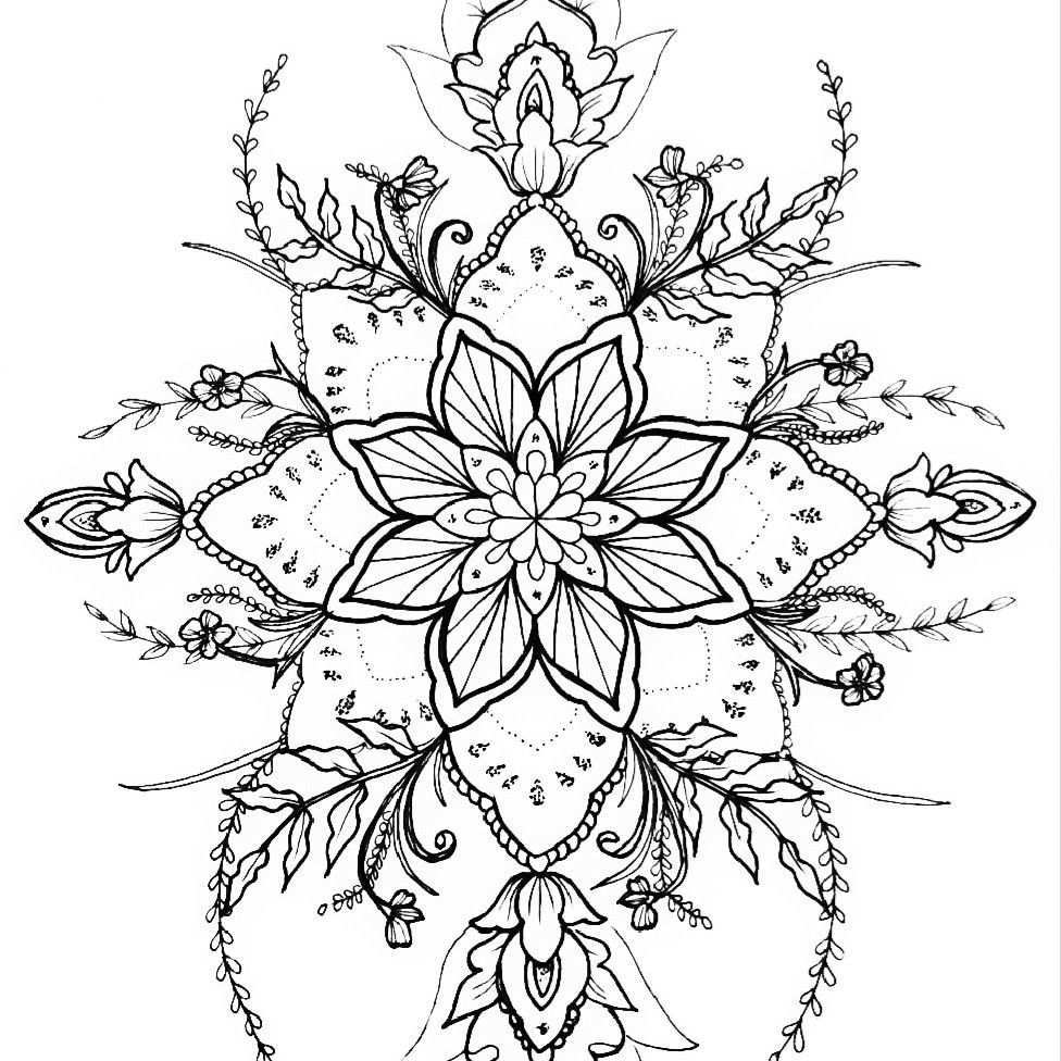 Mandala Tattoo Design Flower Nature Vorlage Tattooart Dotwork Mandalatattoo Mandala Vorlagen Blumen Vorlage Blumen Tattoos