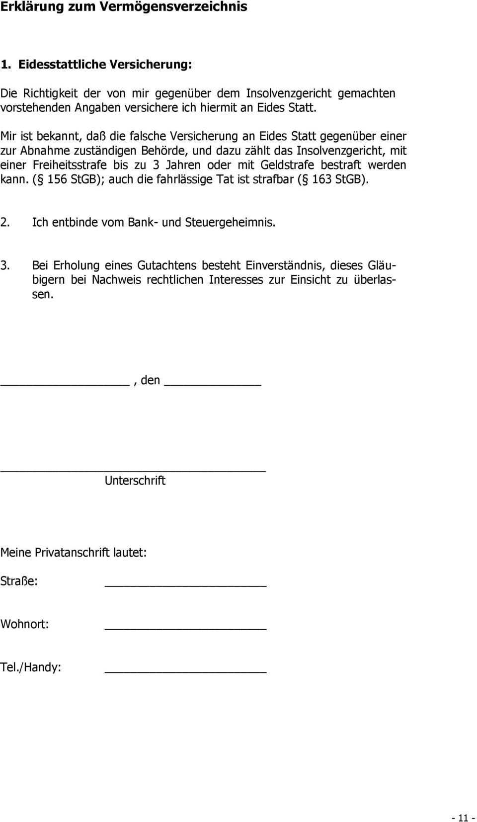 Vermogensverzeichnis Zur Vorlage Beim Insolvenzgericht Munchen Pdf Free Download