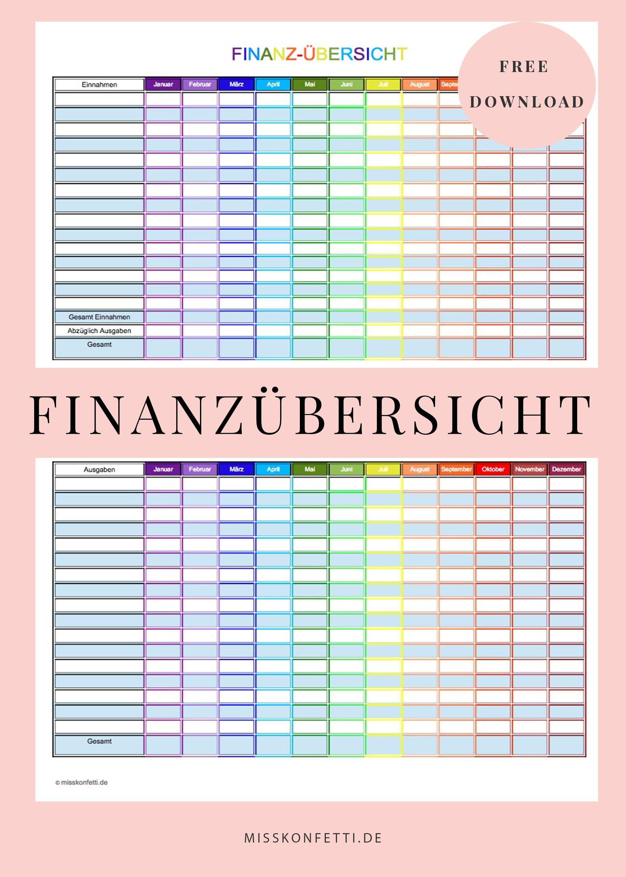 Finanzen Im Griff Mit Dem Haushaltsbuch Miss Konfetti Haushaltsbuch Vorlage Haushaltsbuch Finanzen