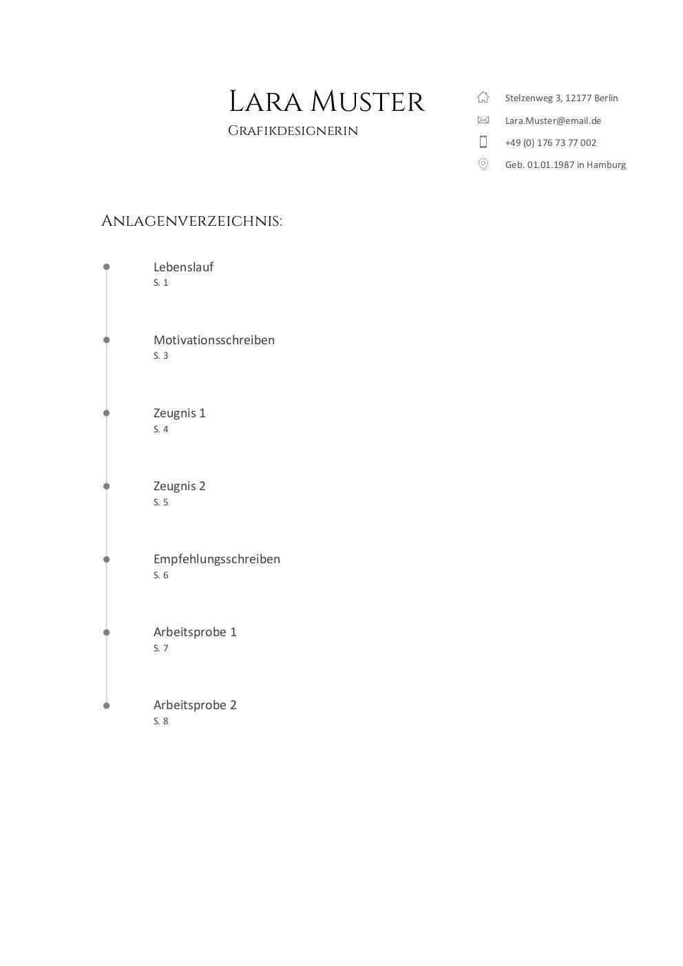 Anlagenverzeichnis Muster Vorlage 7 Empfehlungsschreiben Bewerbung Muster Vorlagen
