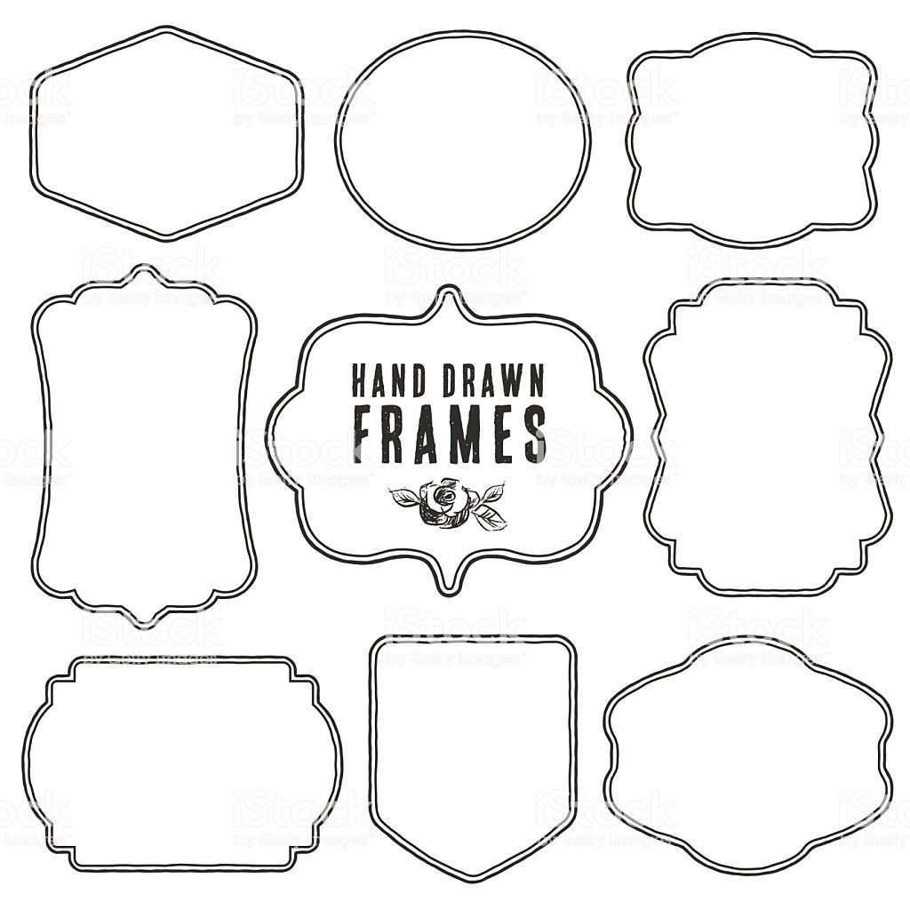 Set Of Vintage Blank Frames And Labels Stock Vector Vintage Etiketten Etiketten Kostenlos Etiketten