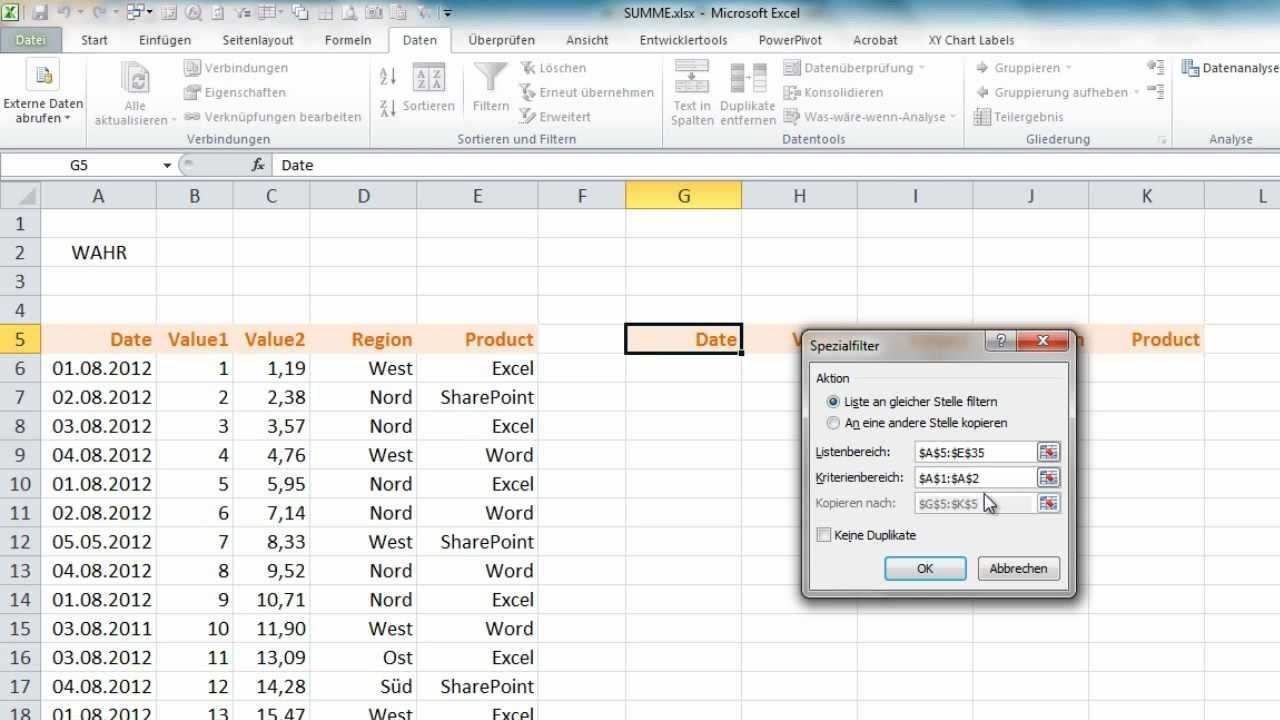 Excel Spezialfilter 3 Filterkriterien Auch Mit Formeln Youtube Microsoft Excel Excel Tipps Microsoft