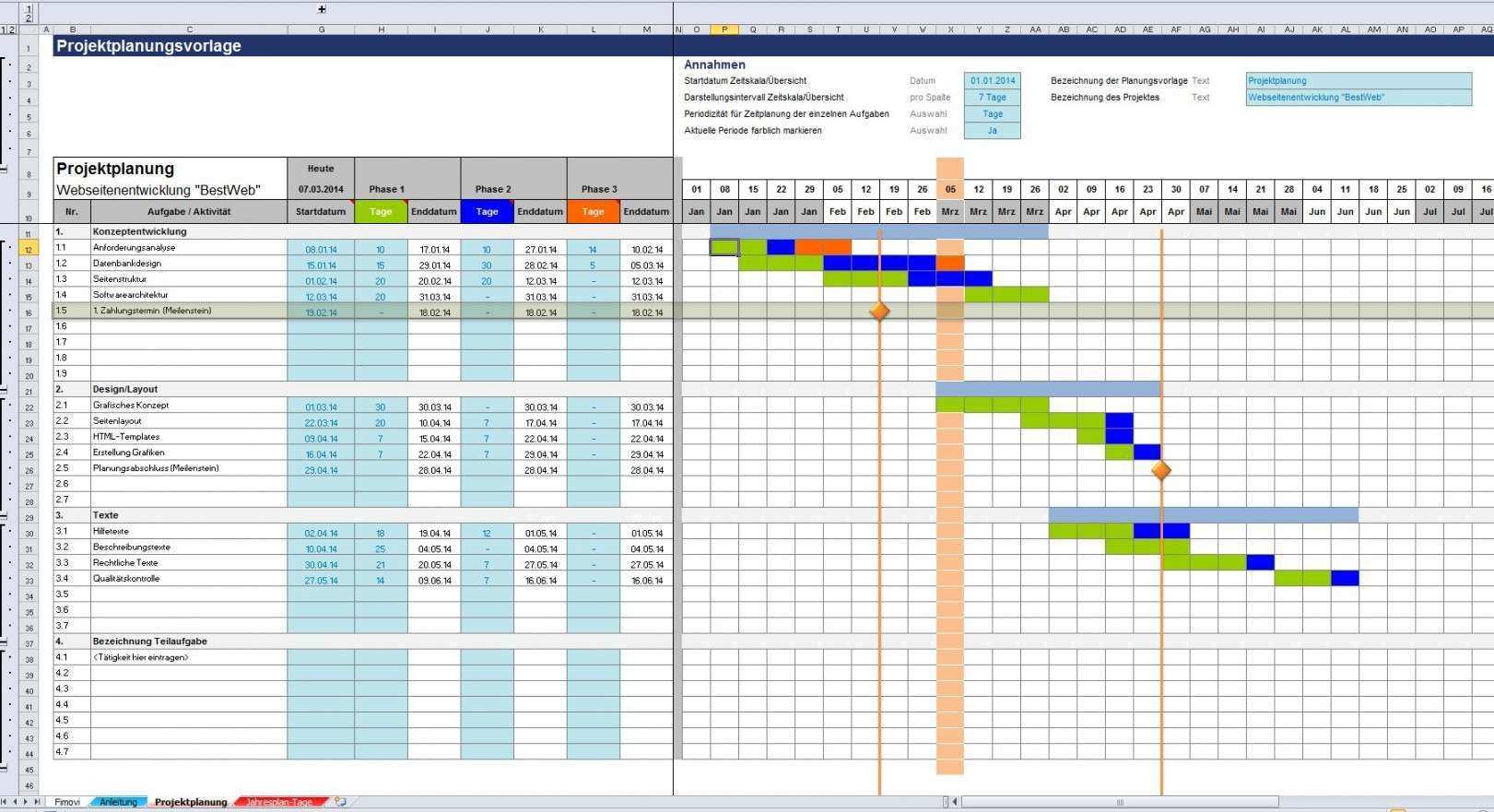 Excel Diagramm Vorlagen Kostenlos Vorlagen Projektplan Vorlage Excel Vorlage