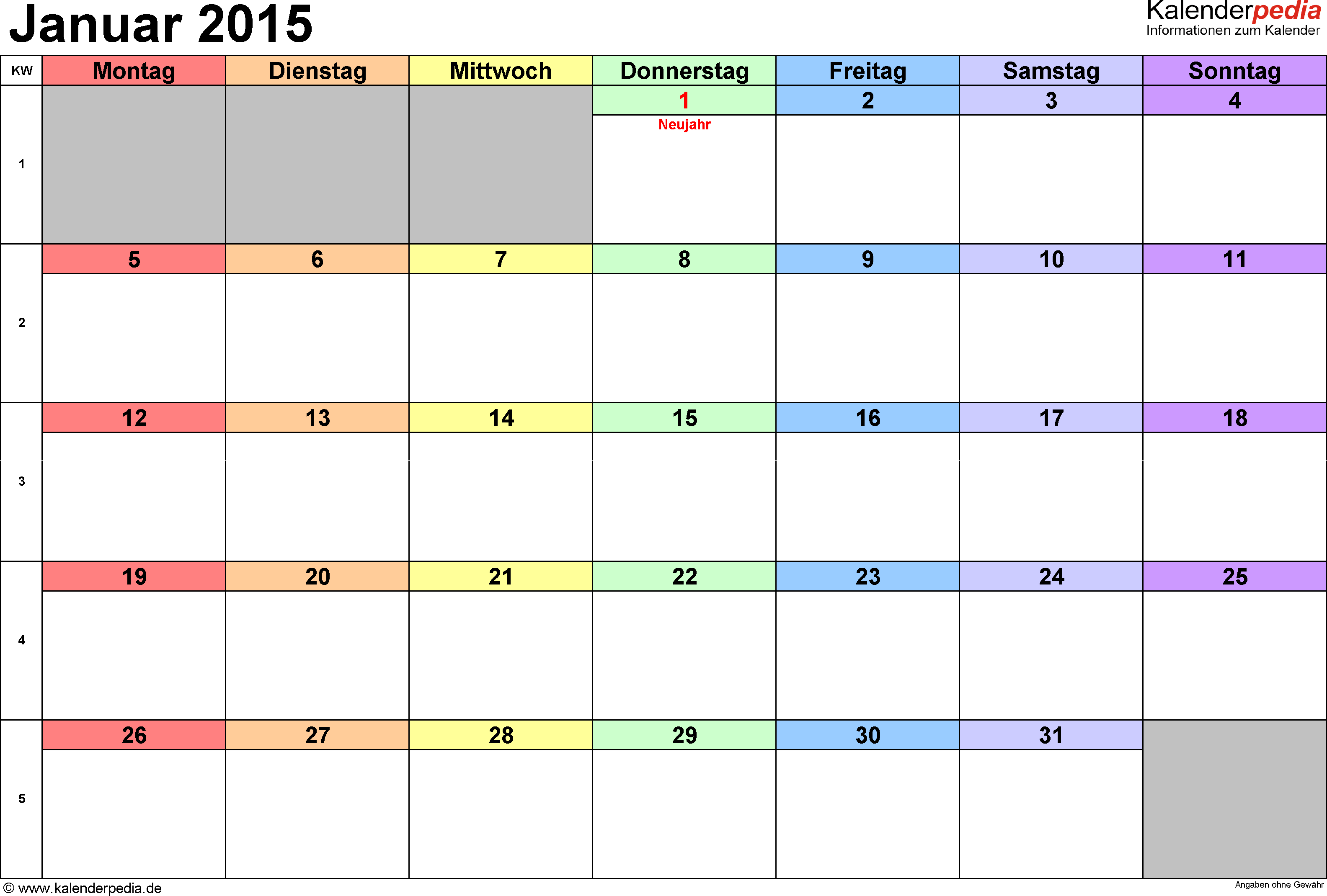 Kalender Januar 2015 Als Excel Vorlagen Kalender Juli Kalender Druckbarer Kalender