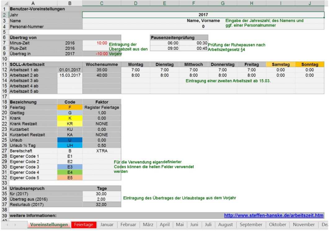 Arbeitszeiterfassung Fur Excel Download Kostenlos Chip