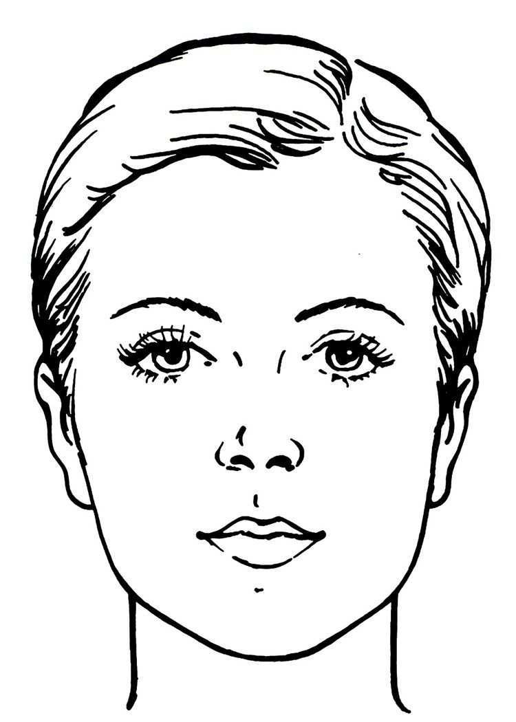 Vorlage Fur Makeup Hubsches Frauengesicht Face Chart Madchen Gesicht Kein Gesicht