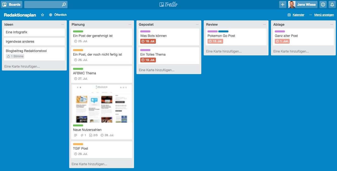 Facebook Redaktionsplan Als Kostenlose Trello Vorlage Fur Kmus Allfacebook De Planer Vorlagen Redaktion