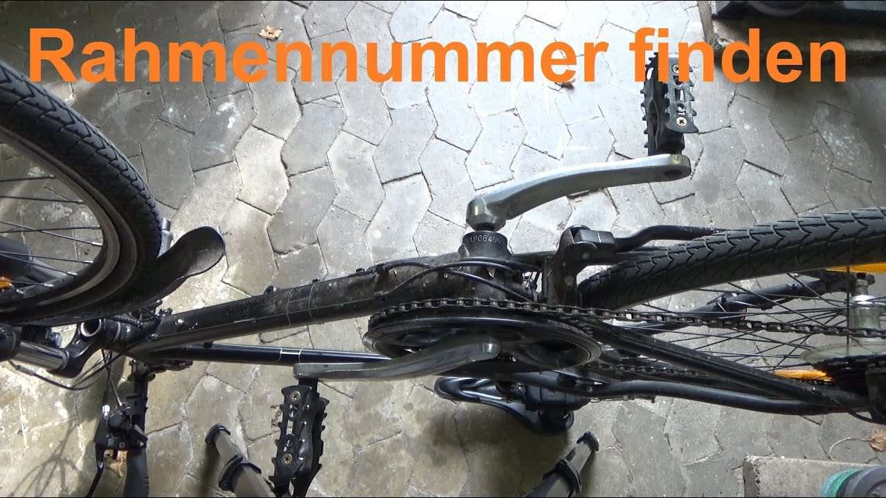 Wo Finde Ich Die Rahmennummer Am Fahrrad Rahmennummer Am Fahrrad Finden Youtube