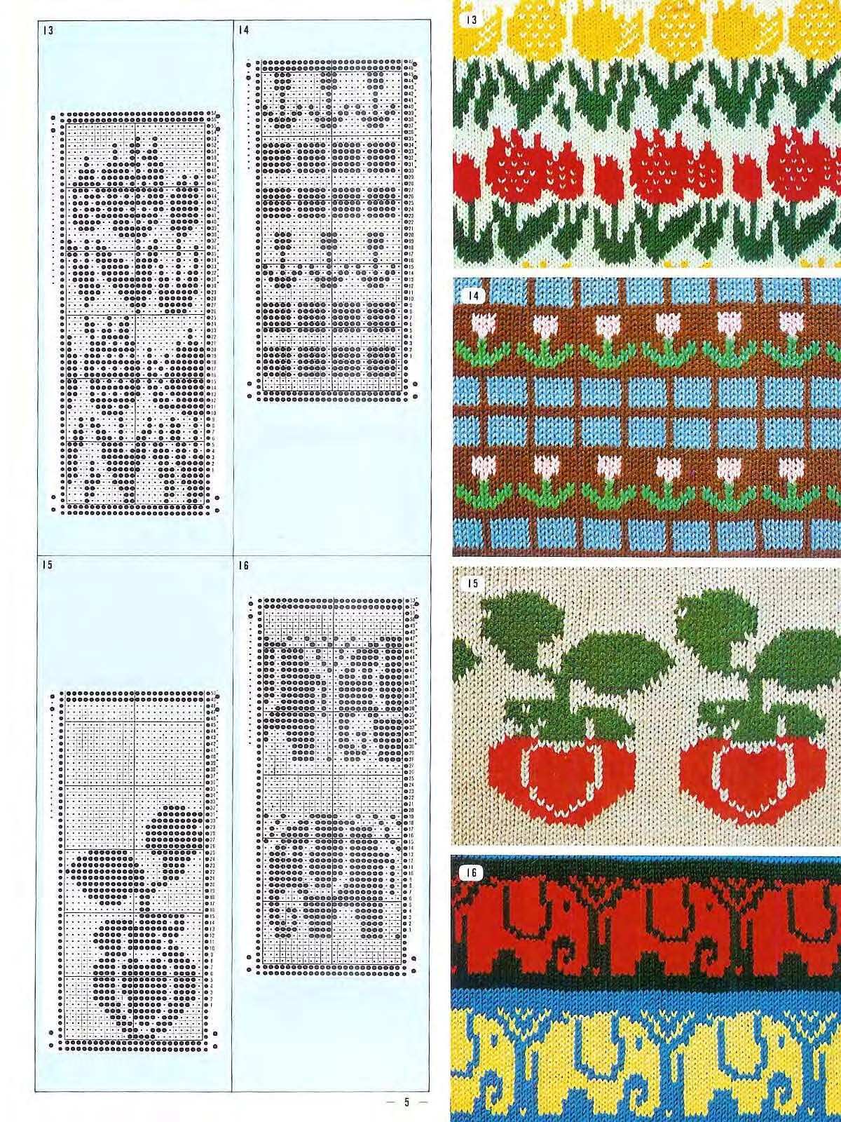 Pattern Library For Punch Card Knitter Fairisle Fair Isle Strickmuster Strickvorlage Strickmaschine