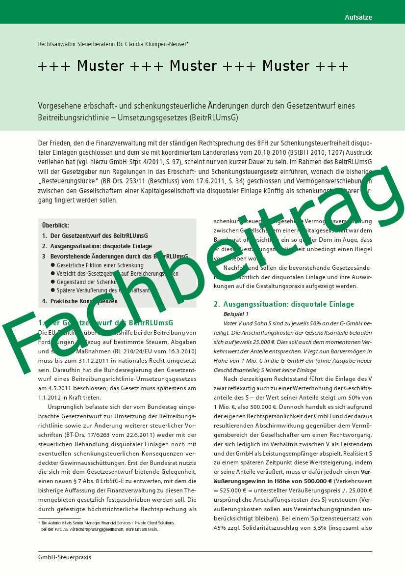 Fachbeitrage Vsrw Verlag Verlag Fur Steuern Recht Und Wirtschaft