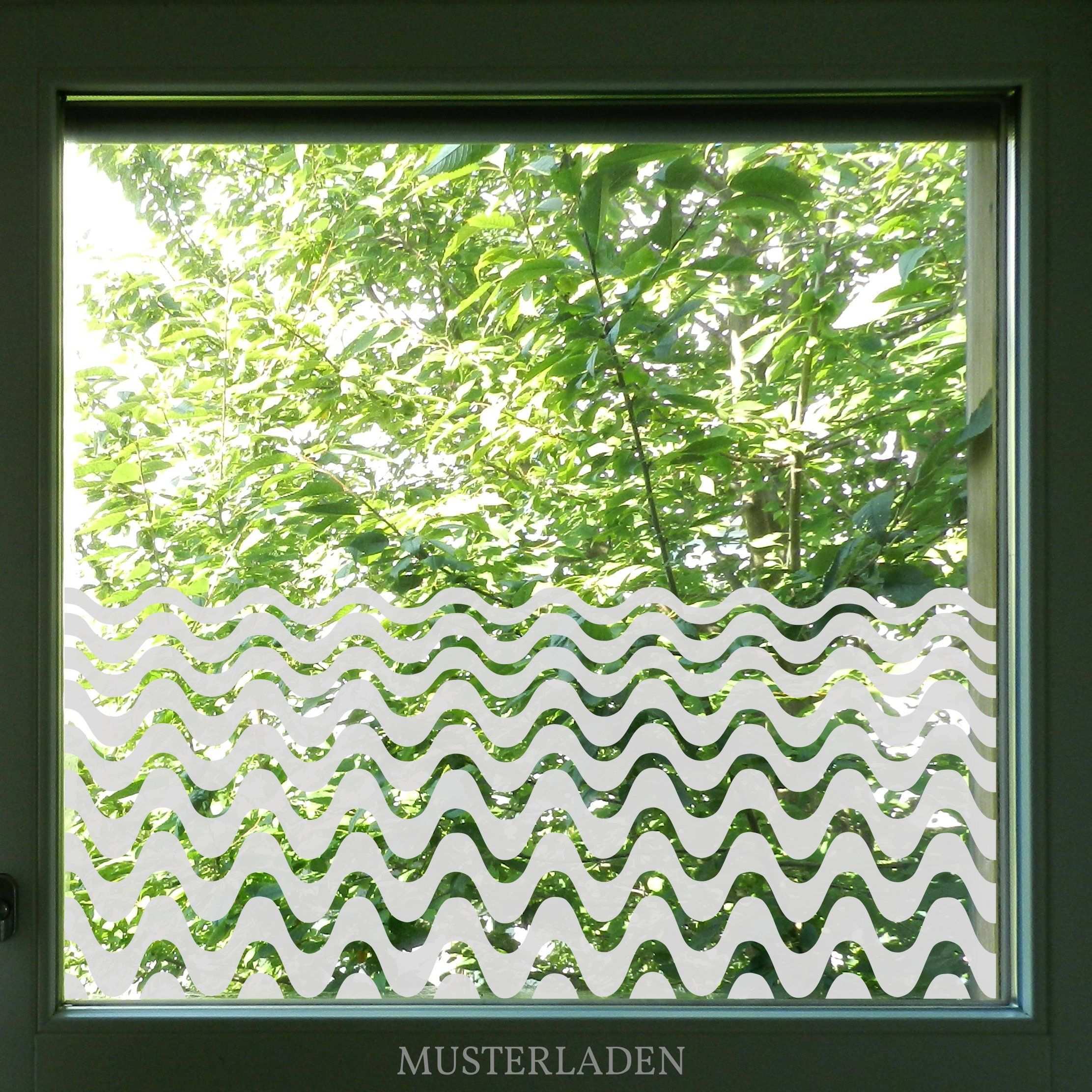 Fenstertattoo Mit Motiv Glasdekorfolie Wellen Fensterfolie Fenstertattoo Sichtschutz Fenster