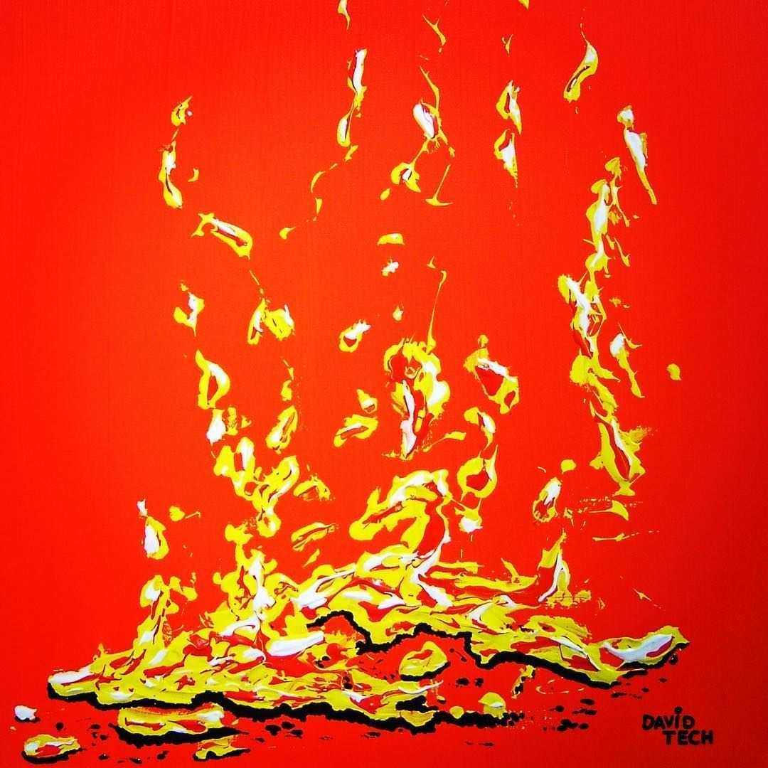 Feuer Fire Flammen Flame Acrylbild Acrylpainting Cartoon David Tech Painting Malerei Acry In 2020 Abstract Artwork Beautiful Backgrounds Original Artwork