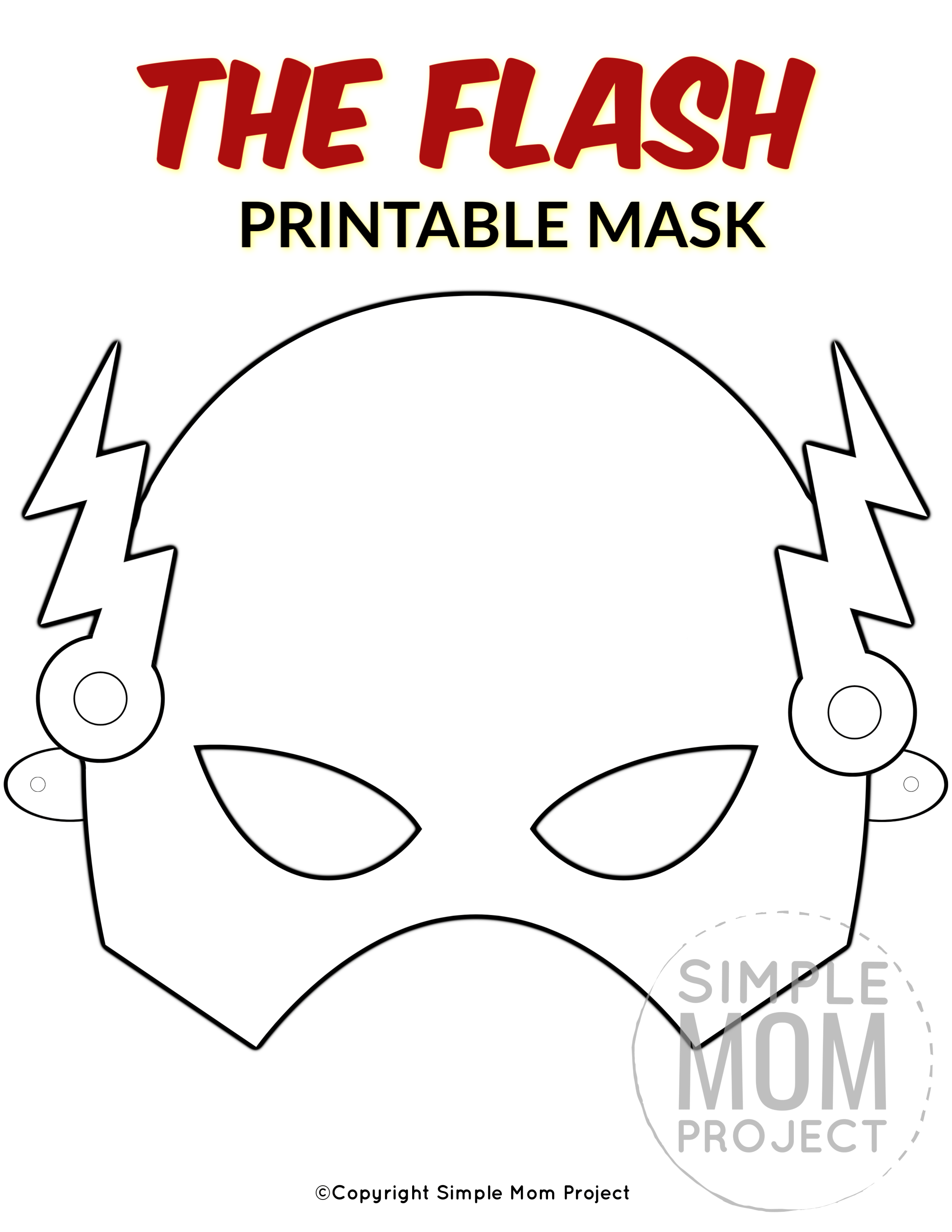 The Flash Free Printable Mask Template Face Masks For Kids Mask For Kids Mask Template Printable
