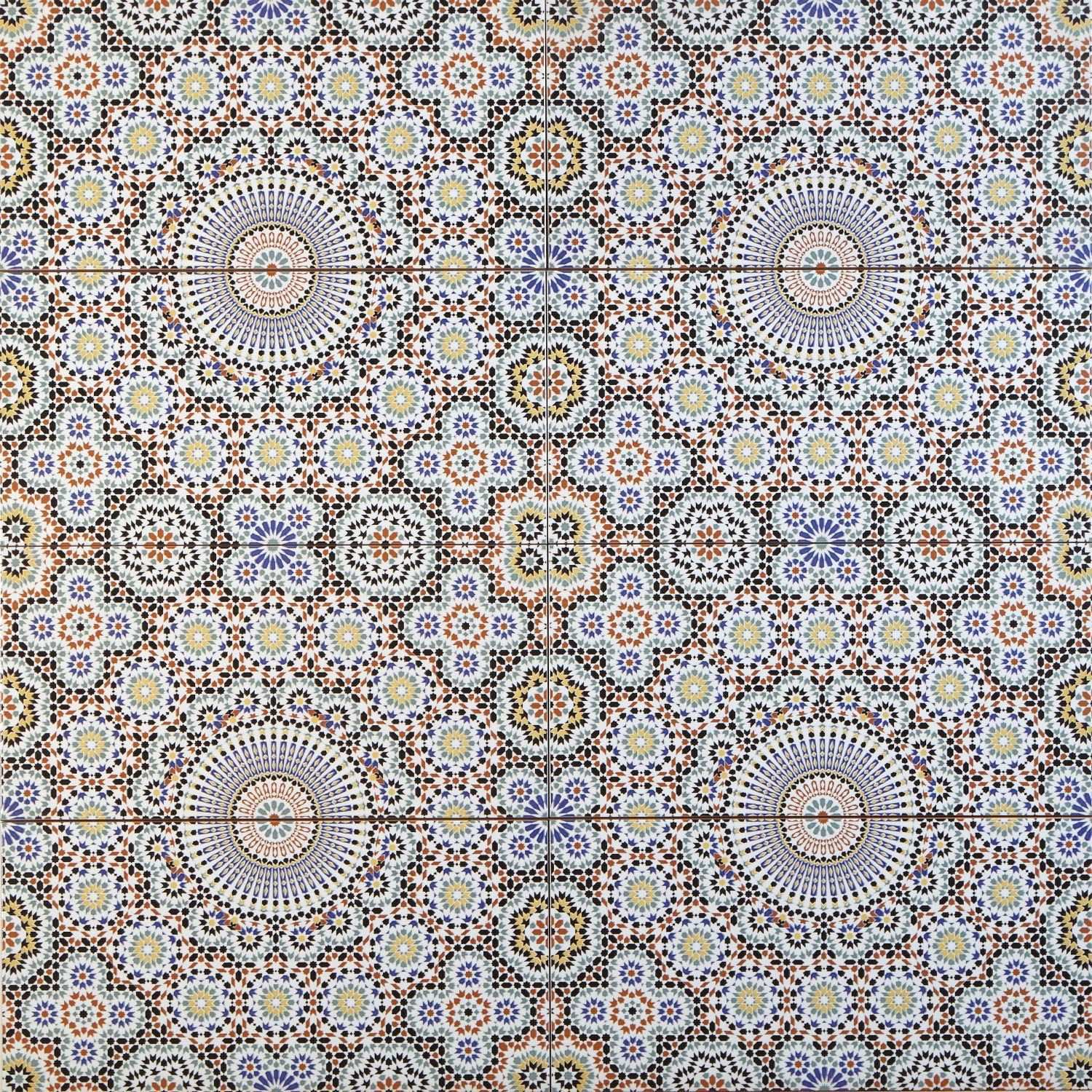 Orientalische Mosaik Fliese Marokkanische Wandfliese Riad 50 X 25 Cm Motivfliese Maurische Keramikfliesen Ornam Marokkanische Fliesen Ornamentfliesen Fliesen