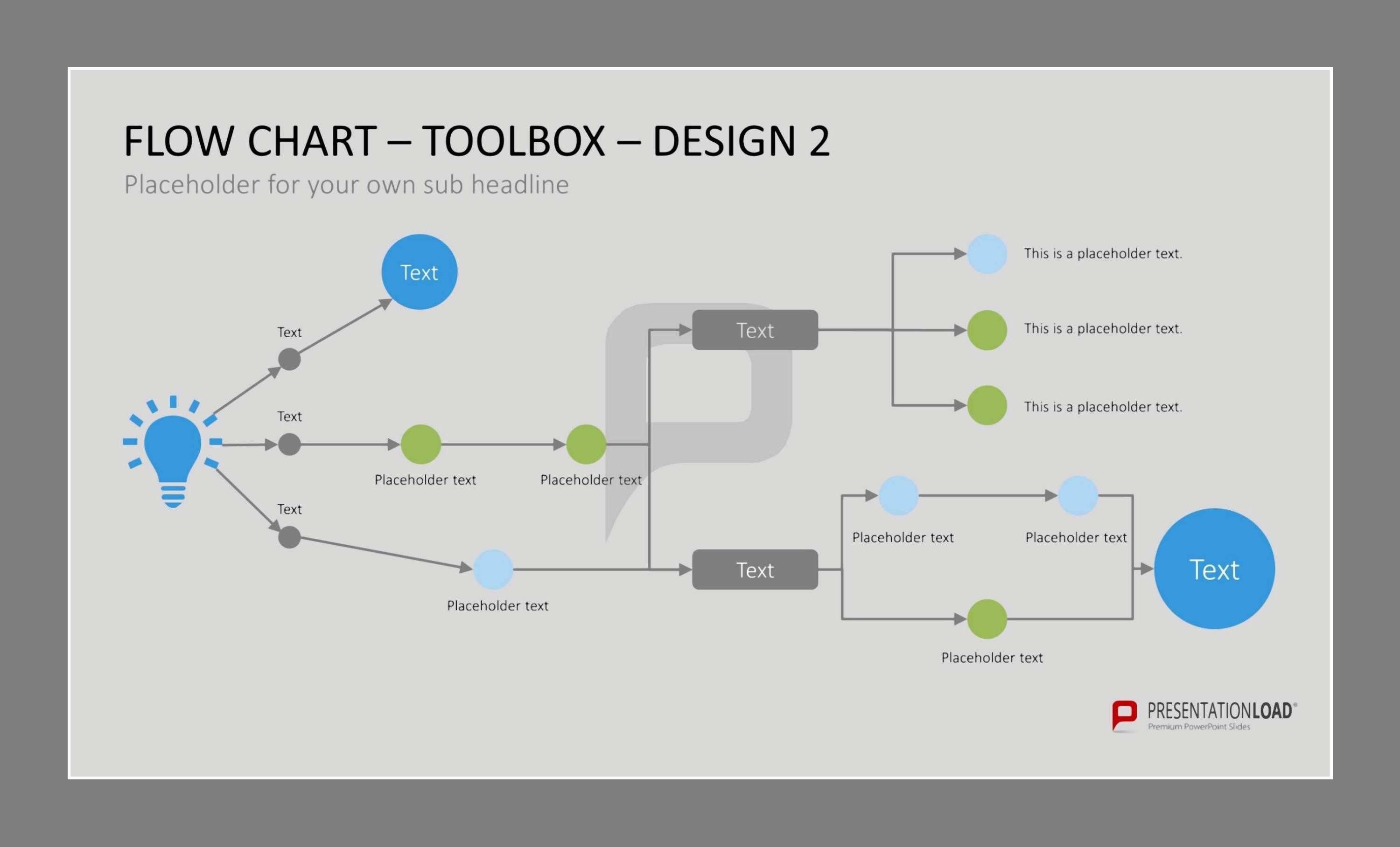 Our Brand New Flow Chart Toolbox For Powerpoint Provides You With All Necessary Components And Elements To Visual Flow Chart Powerpoint Presentation Techniques