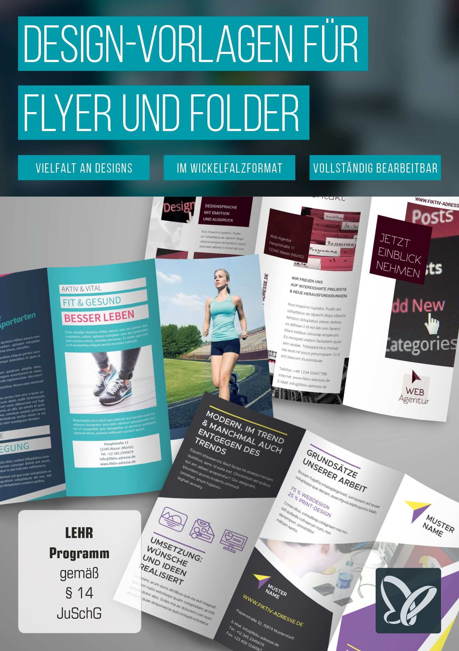Flyer Und Folder Gestalten Fertige Design Vorlagen Herunterladen Flyer Gestalten Flyer Vorlagen Fur Flyer