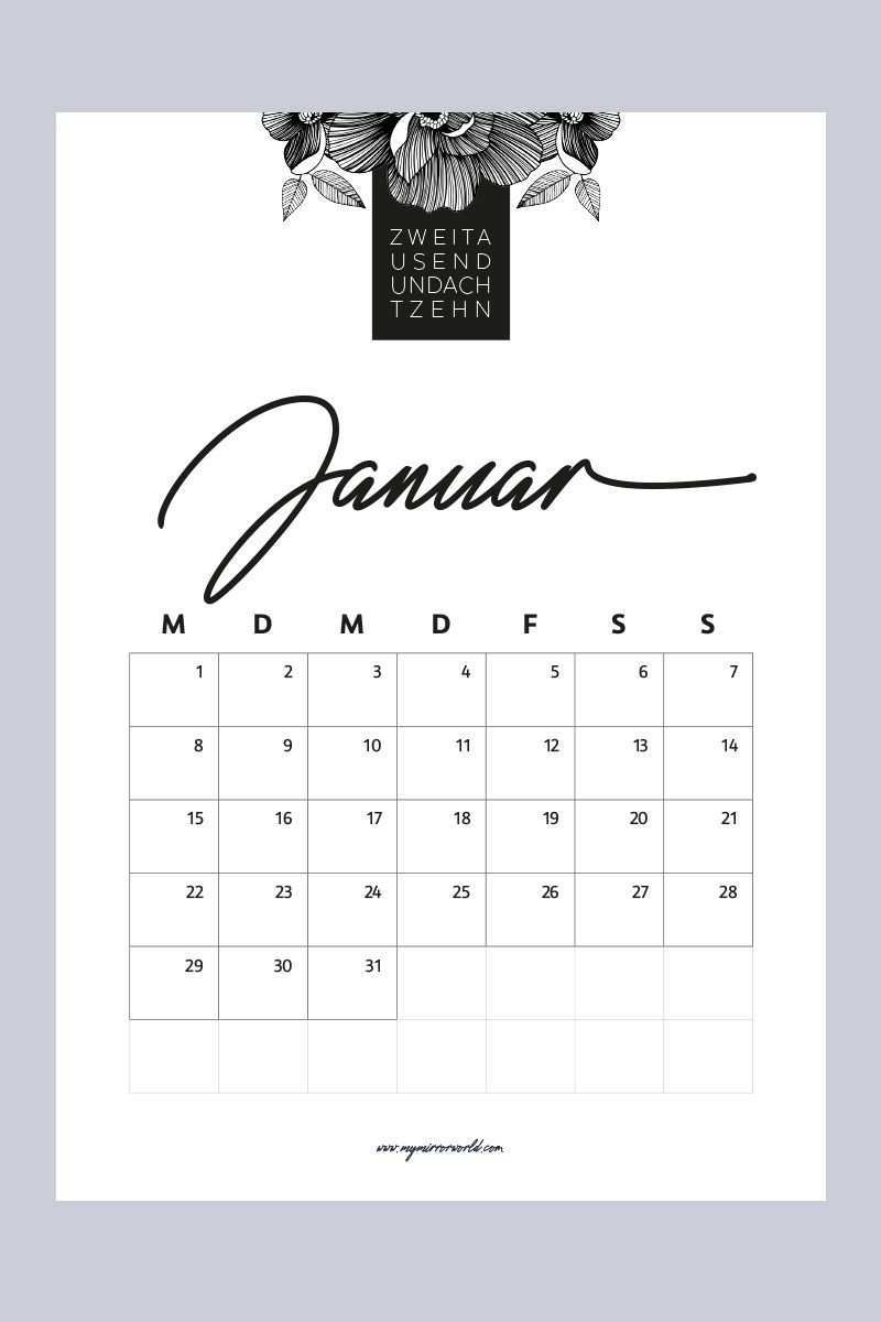 Meine Kalender 2018 Zum Ausdrucken Fur Dich Kalender Zum Ausdrucken Kalender Kalender 2018