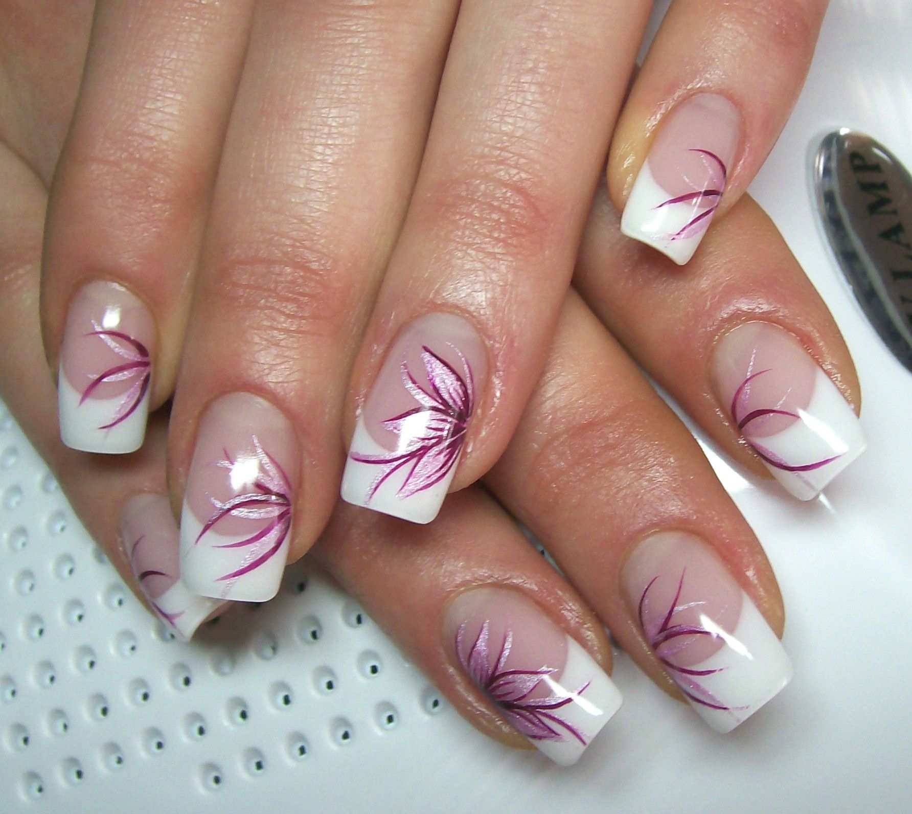 Nageldesign French French Nail Designs Nail Designs Flower Nails