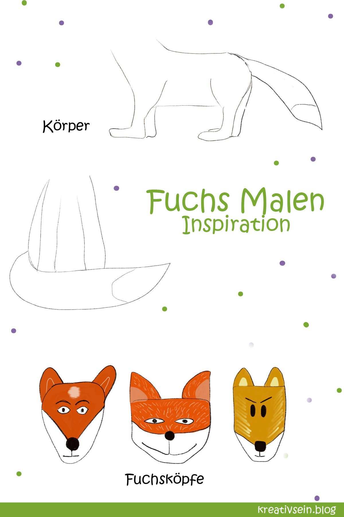 Fuchs Malen Mit Vorlage Geht Es Ganz Einfach Kreativsein Blog Tiere Malen Fuchs Zeichnen Fuchs
