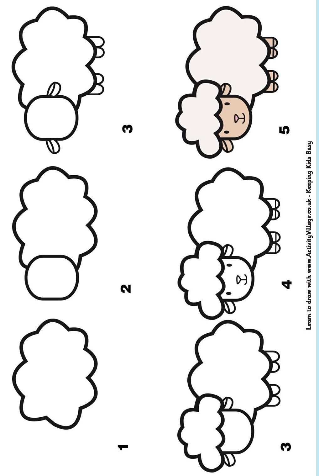 Ekladata Com Vluvwuygdntm2j9hmufojfuxcym Learn To Draw A Sheep Jpg Ekladata Com In 2020 Baby Fussabdruck Kunst Klopapierrollen Basteln Adventskalender Selber Basteln
