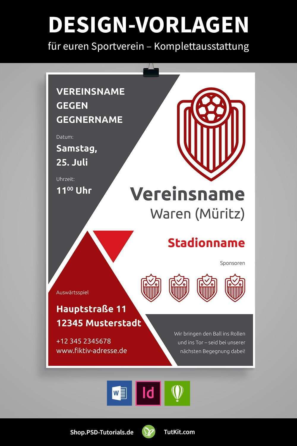 Design Vorlagen Fur Vereine U A Bannerwerbung Spendenscheck Banner Werbung Verein Sportverein