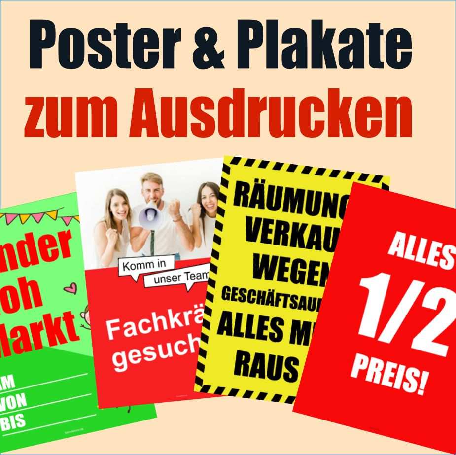Poster Plakate Ausdrucken Plakat Poster Werbeplakat
