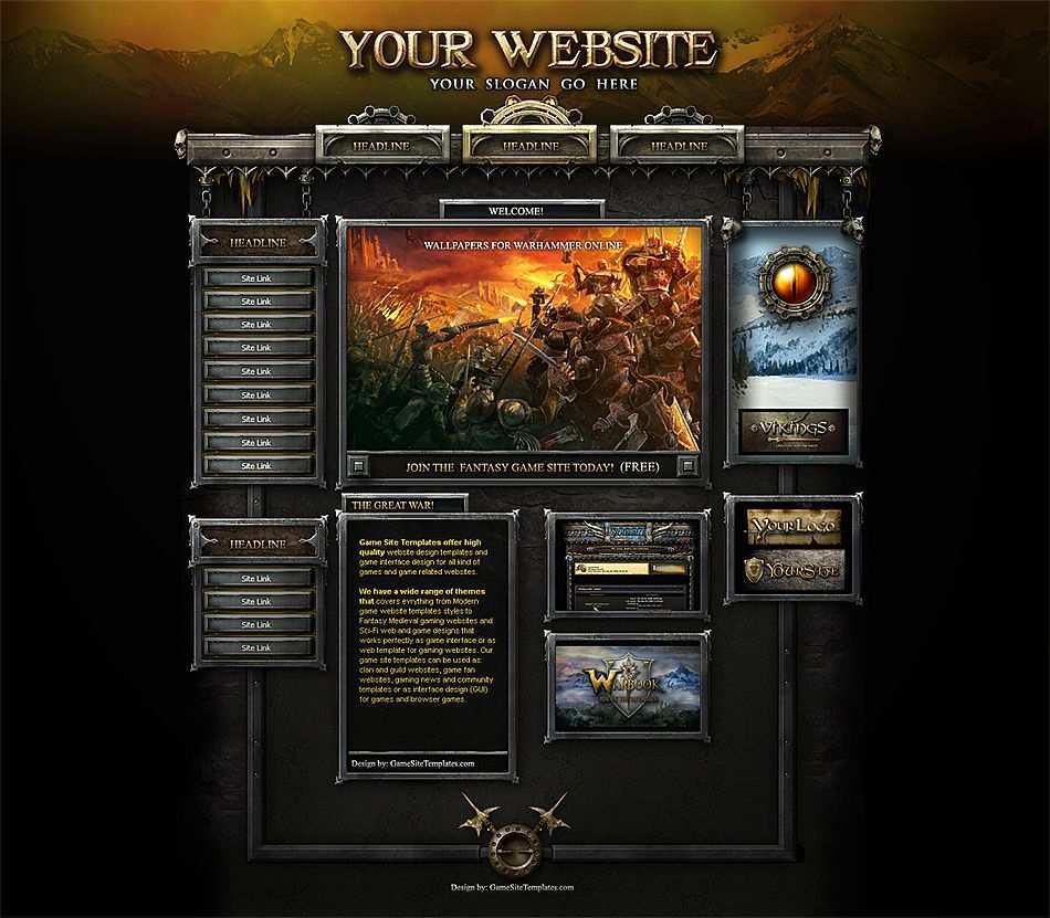 Hammerfall Game Site Interface Game Sites Game Design Document Template Game Design Document